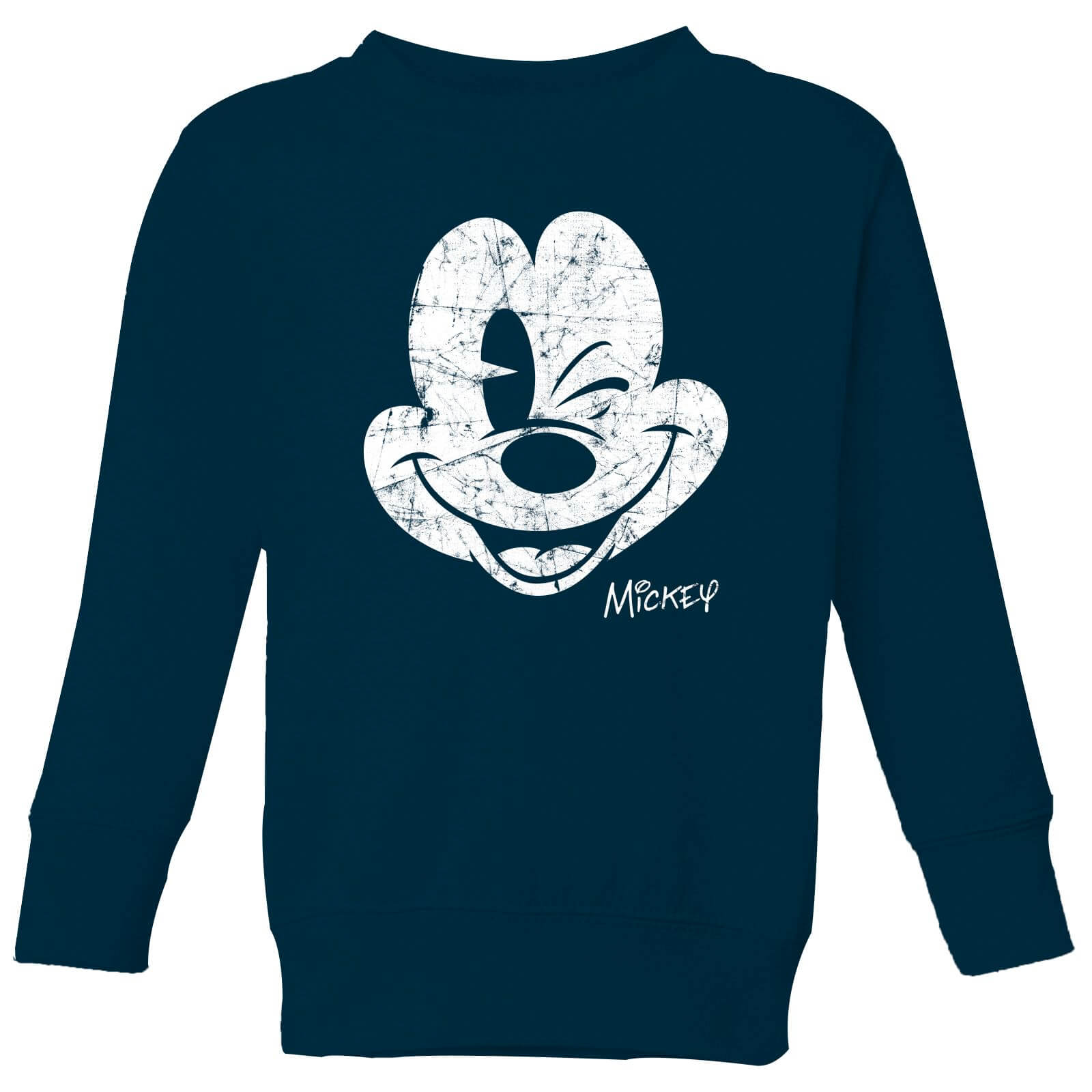 

Disney Mickey Mouse Worn Face Kids' Sweatshirt - Navy - 3-4 Anni - Blu Navy