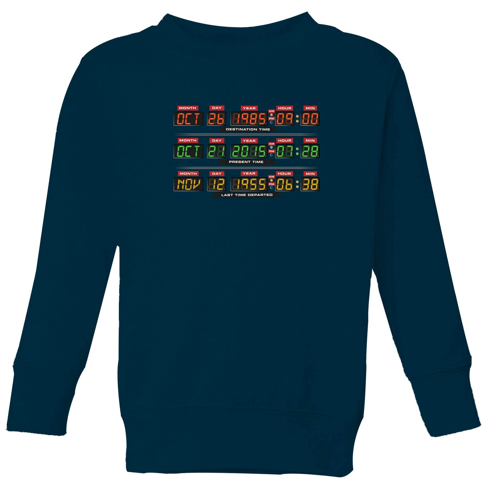 

Back To The Future Destination Clock Kids' Sweatshirt - Navy - 9-10 Anni - Blu Navy