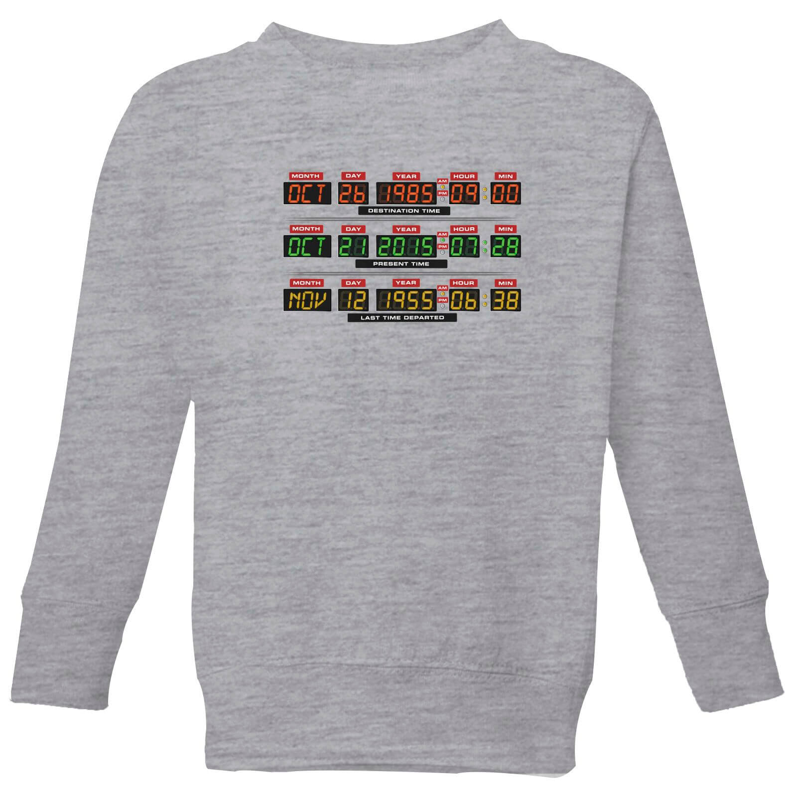 

Back To The Future Destination Clock Kids' Sweatshirt - Grey - 3-4 Anni - Grey