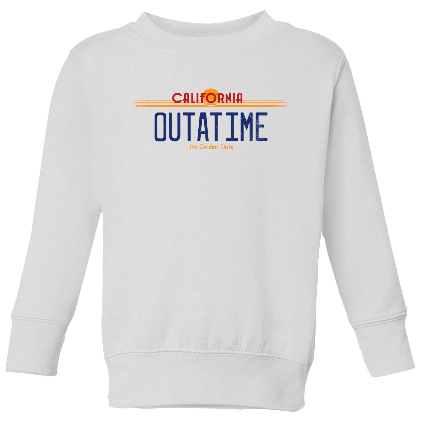 

Back To The Future Outatime Plate Kids' Sweatshirt - White - 3-4 Anni - Bianco