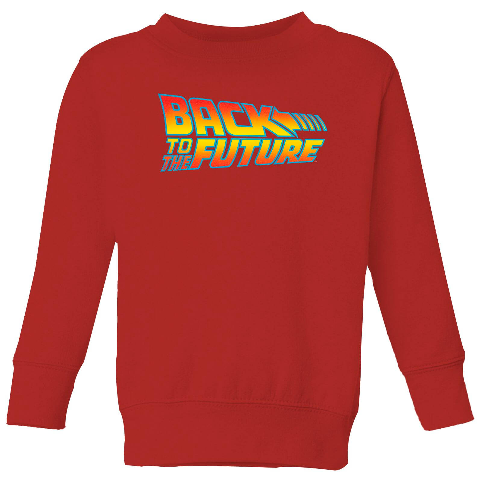 Back To The Future Classic Logo Kids' Sweatshirt - Red - 7-8 Years - Red