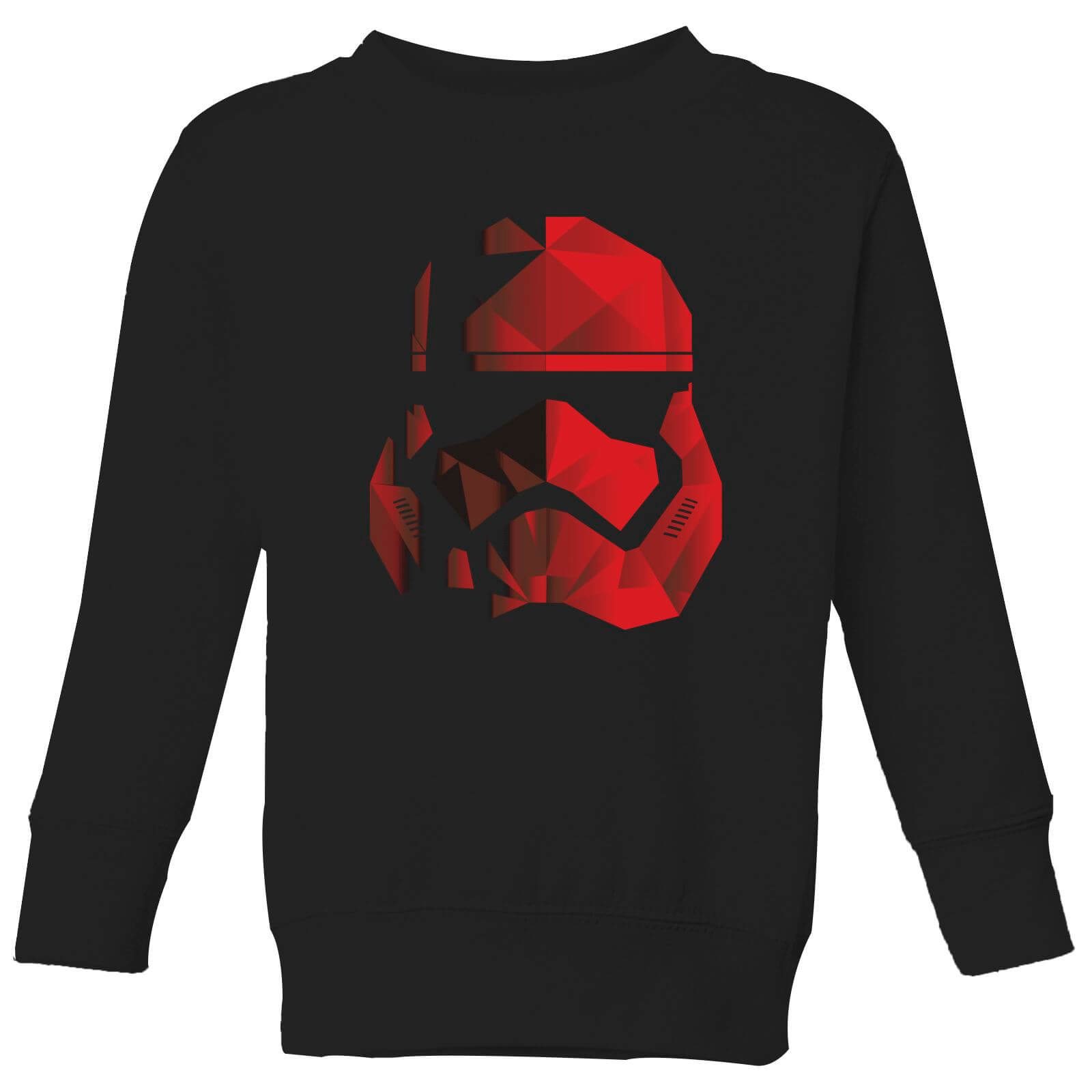 Image of Jedi Cubist Trooper Helmet Black Kids' Sweatshirt - Black - 7-8 Anni - Nero