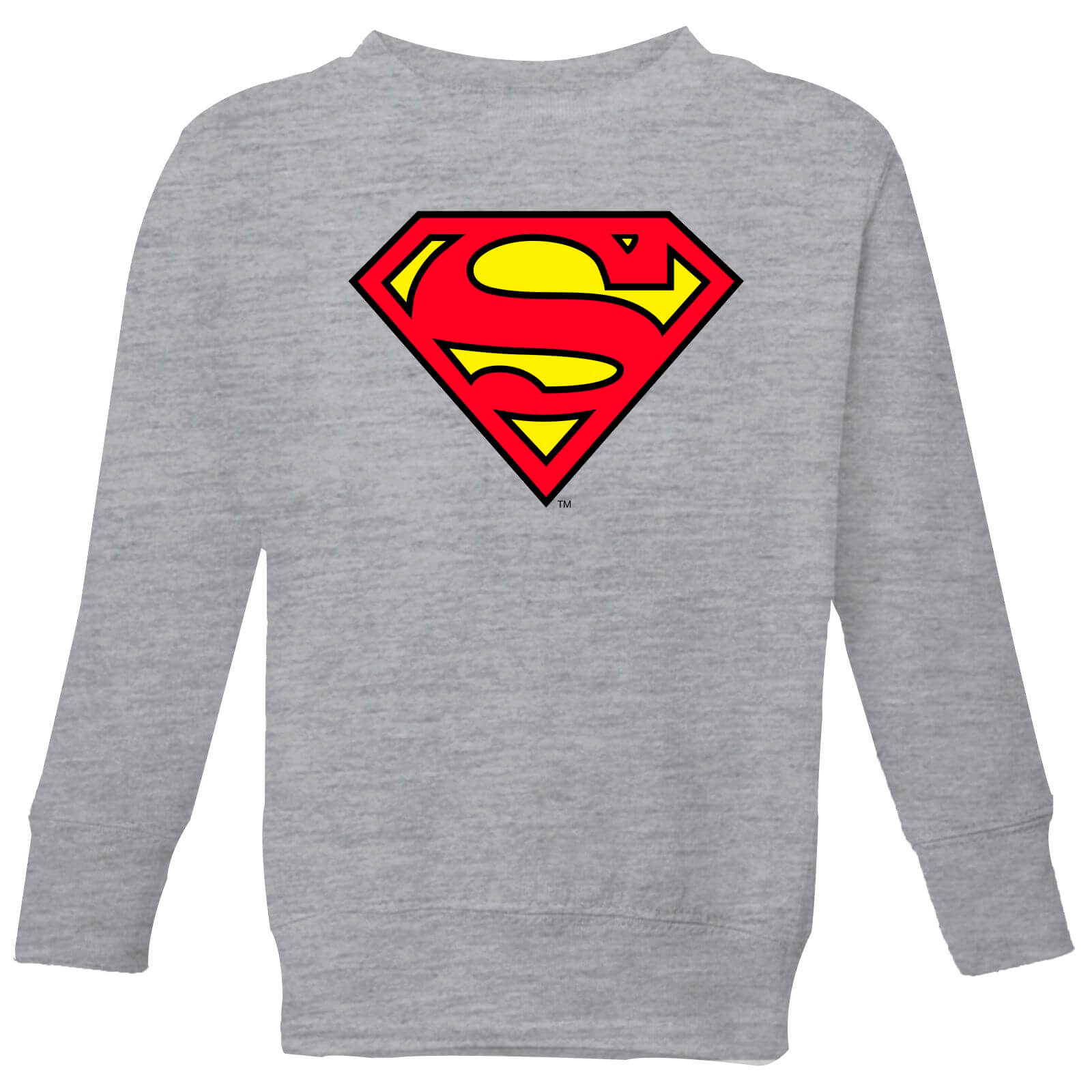 Official Superman Shield Kids' Sweatshirt - Grey - 5-6 Years - Grey