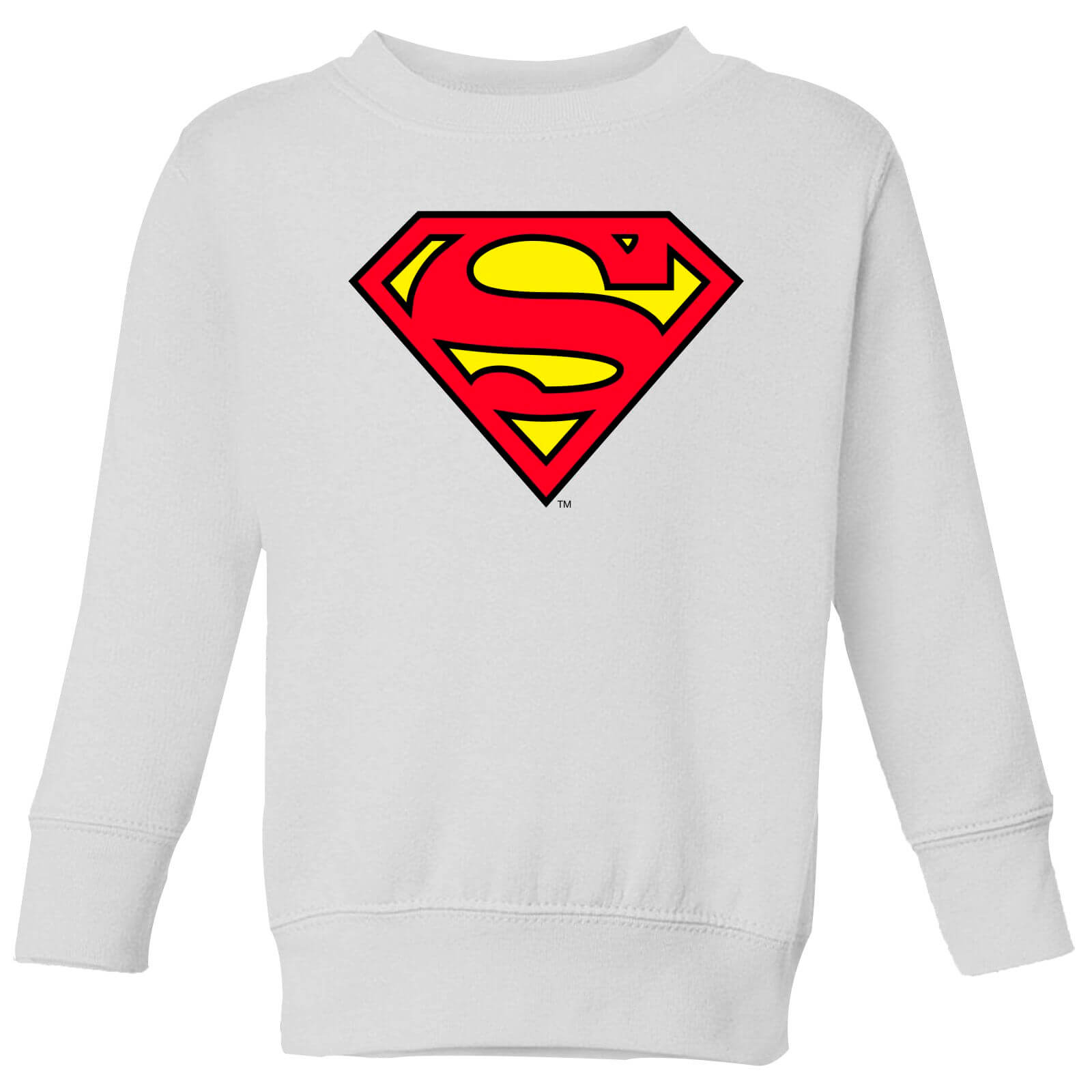 

Official Superman Shield Kids' Sweatshirt - White - 3-4 Anni - Bianco