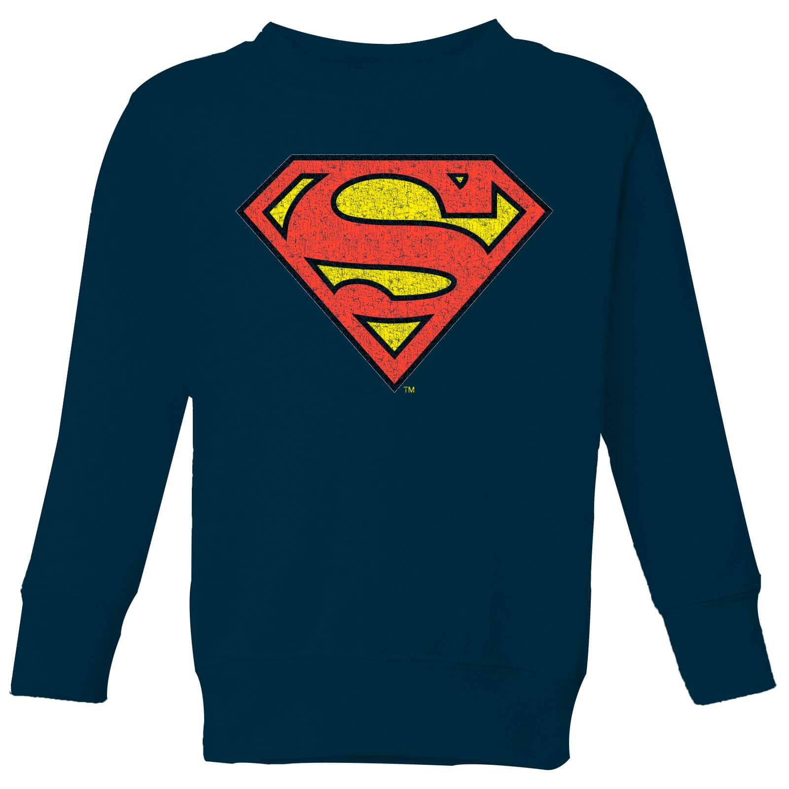

Official Superman Crackle Logo Kids' Sweatshirt - Navy - 3-4 Anni - Blu Navy
