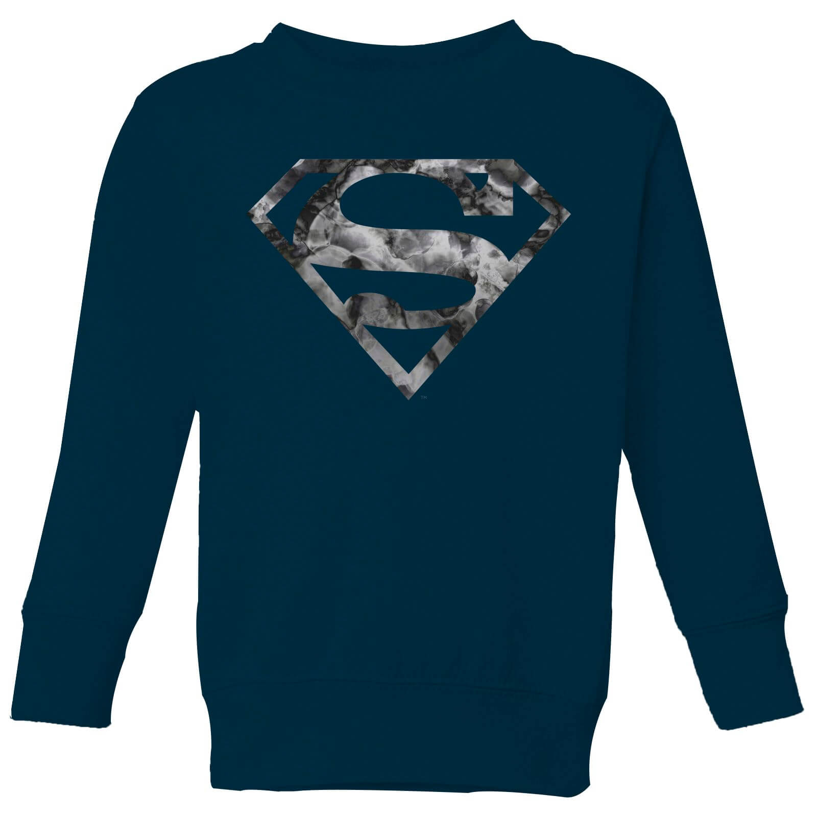 

Marble Superman Logo Kids' Sweatshirt - Navy - 3-4 Anni - Blu Navy