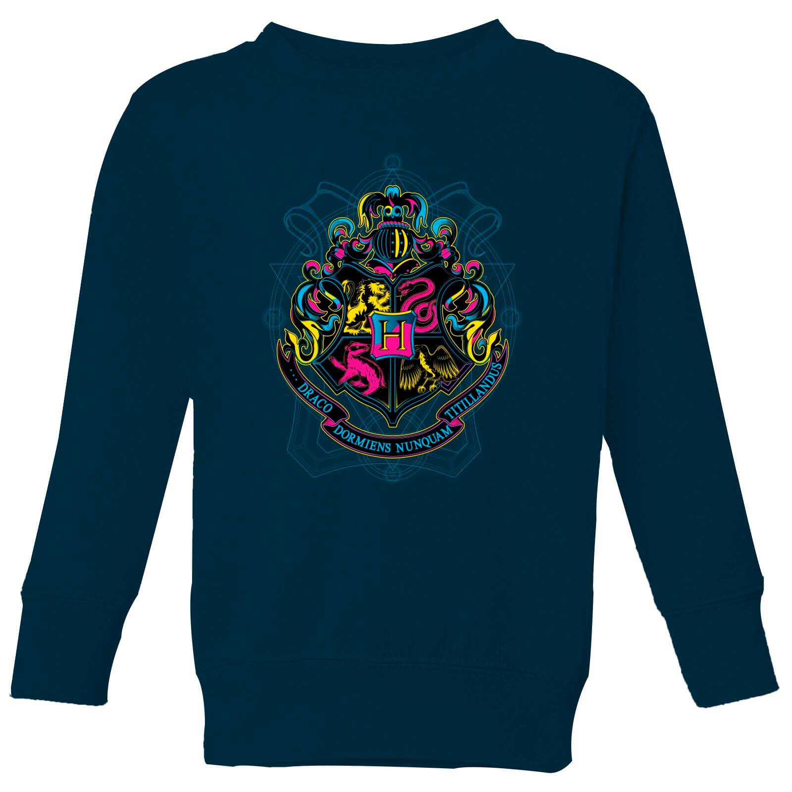 

Harry Potter Hogwarts Neon Crest Kids' Sweatshirt - Navy - 3-4 Anni - Blu Navy