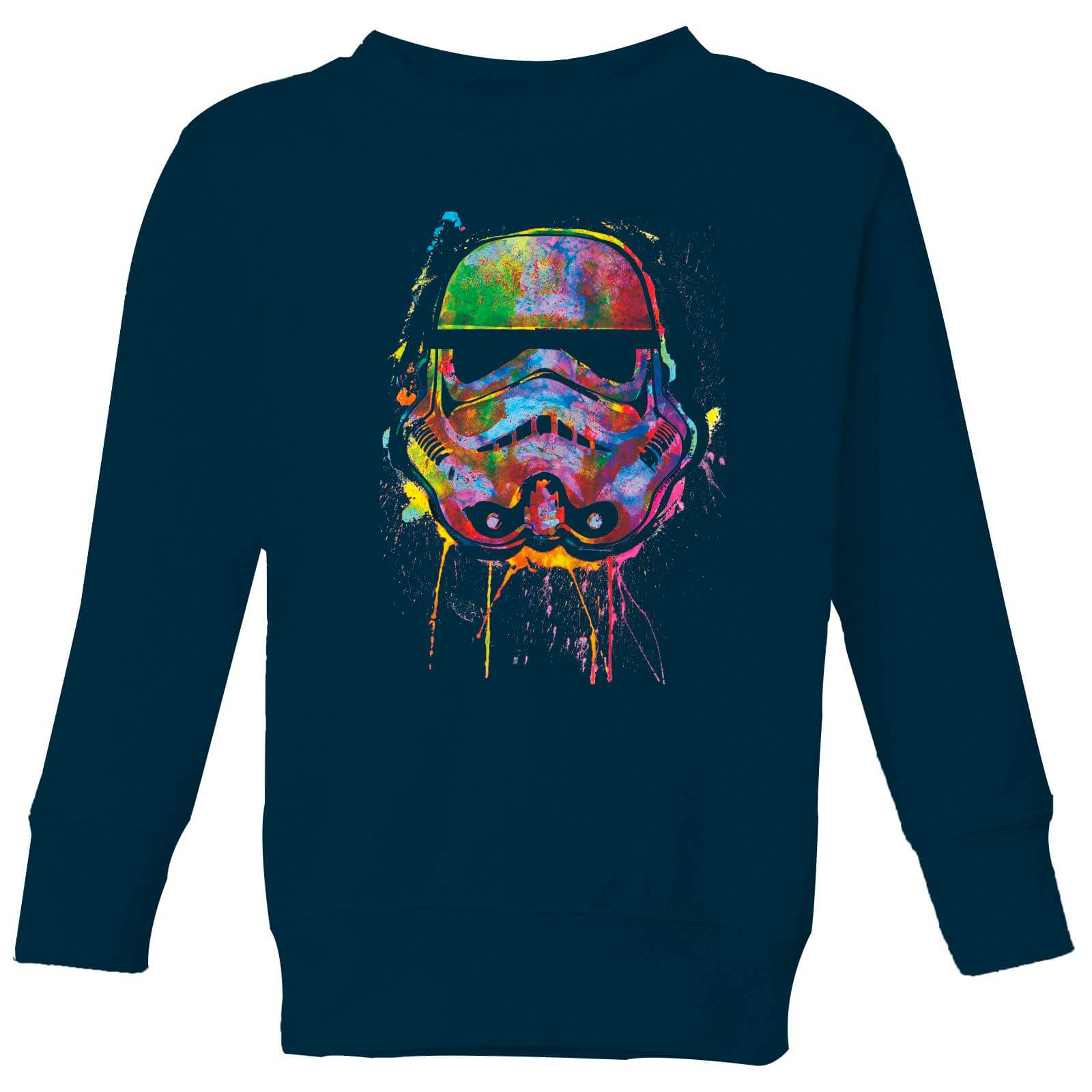Star Wars Paint Splat Stormtrooper Kids‘ Sweatshirt – Navy – 3-4 Jahre – Marineblau