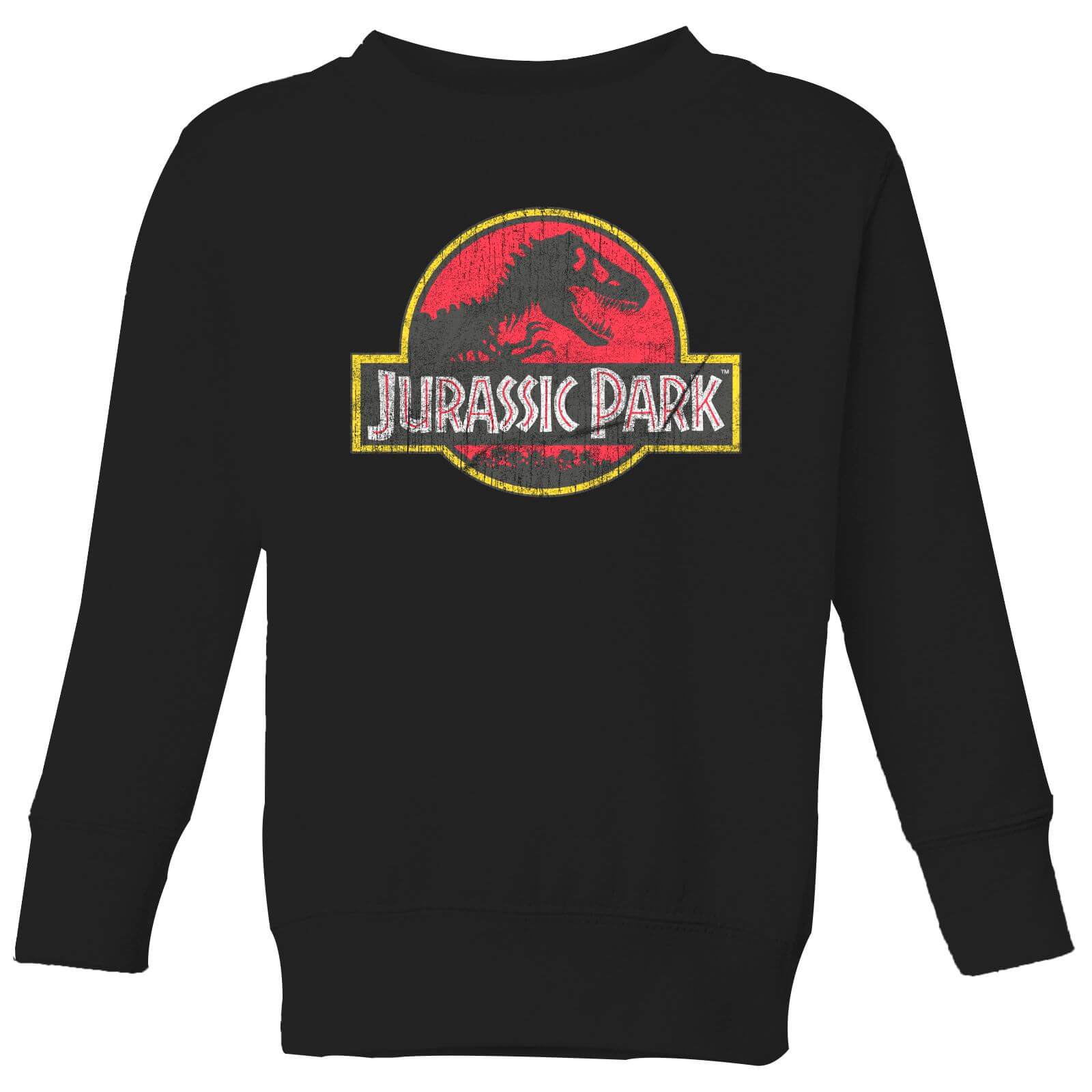 Jurassic Park Logo Vintage Kids' Sweatshirt - Black - 7-8 Years