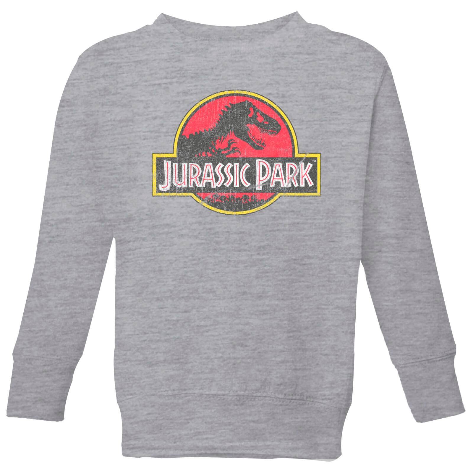 Jurassic Park Logo Vintage Kids' Sweatshirt - Grey - 11-12 Years - Grey