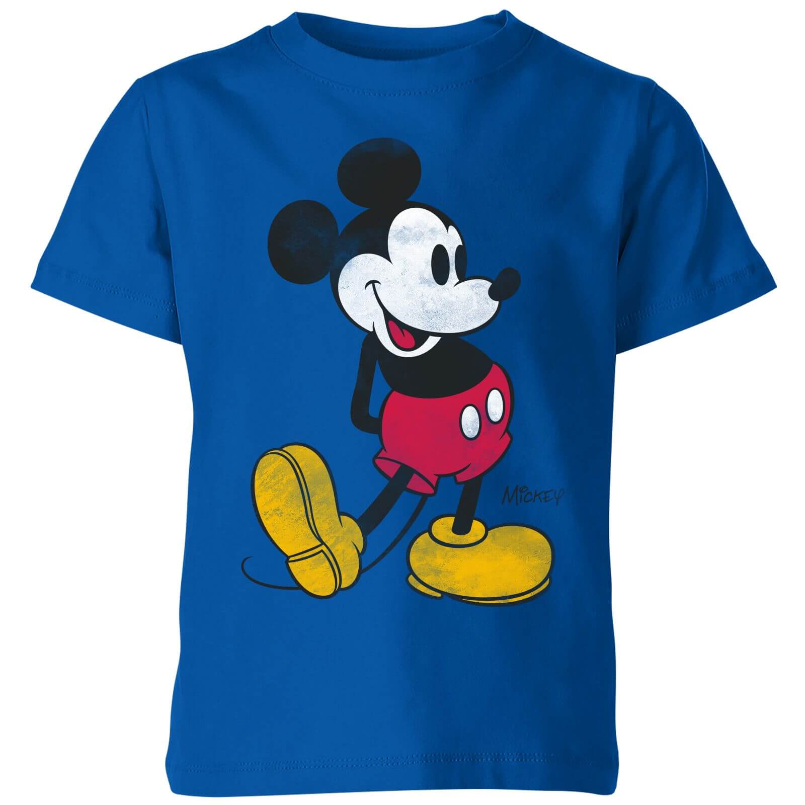 Disney Mickey Mouse Classic Kick Kids' T-Shirt - Blue - 9-10 Jahre - Blue