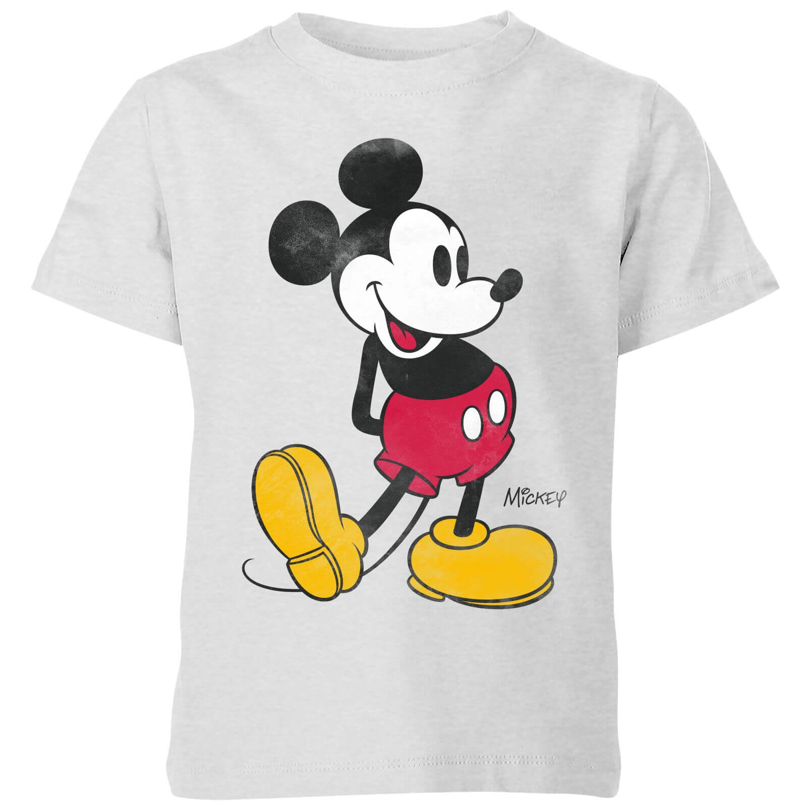 Disney Mickey Mouse Classic Kick Kids' T-Shirt - Grey - 3-4 Years - Grey