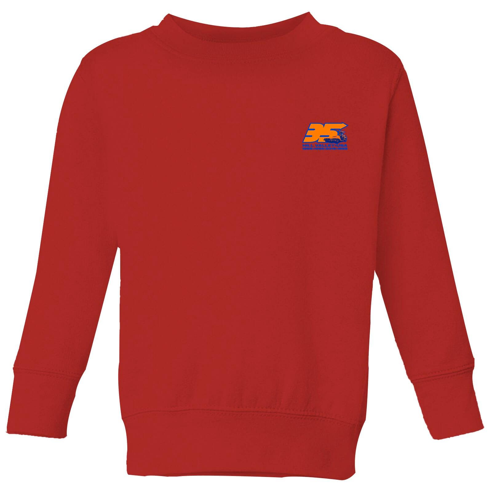 

Back To The Future 35 Hill Valley Front Kids' Sweatshirt - Red - 3-4 Anni - Rosso