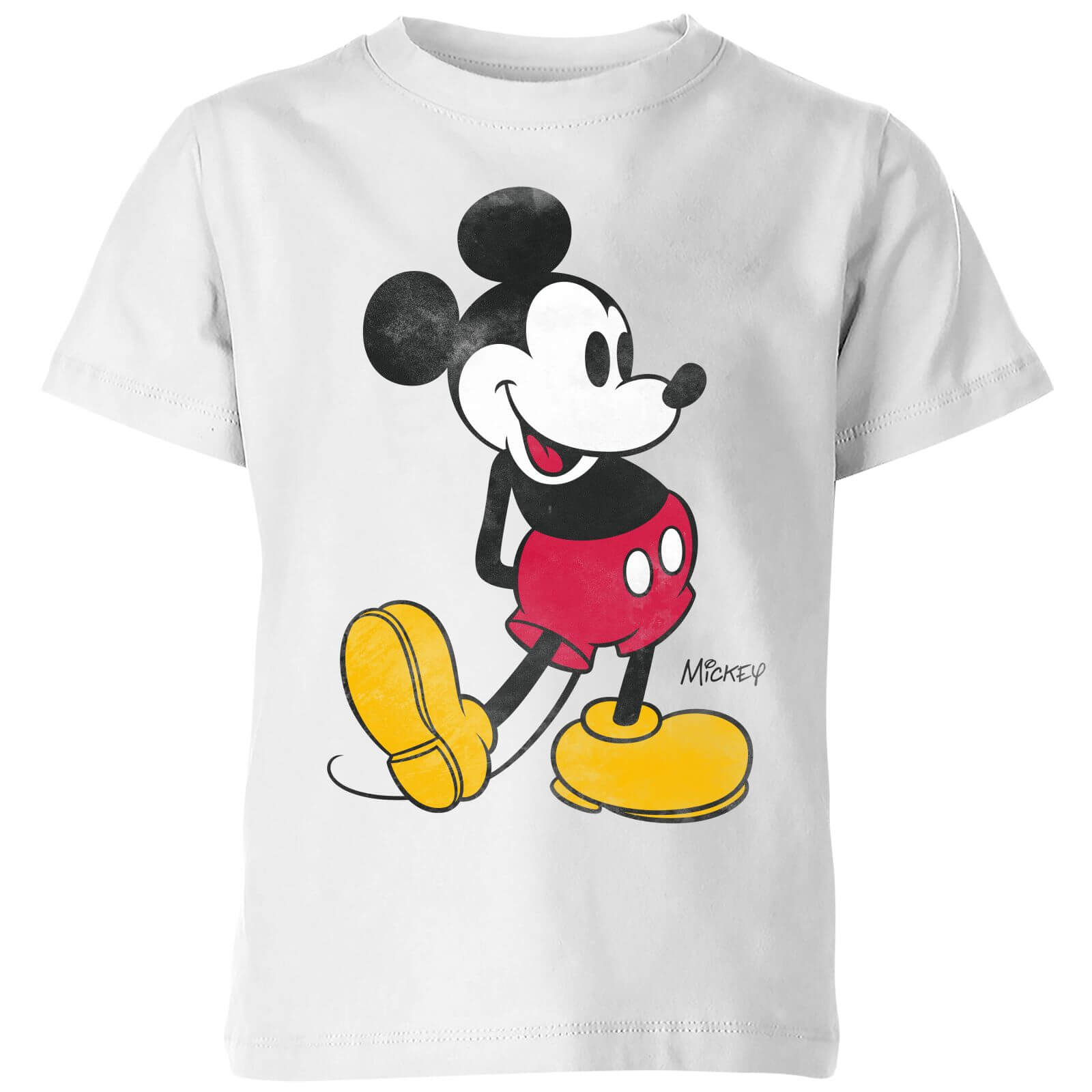 Disney Mickey Mouse Classic Kick Kids' T-Shirt - White - 9-10 Years - White