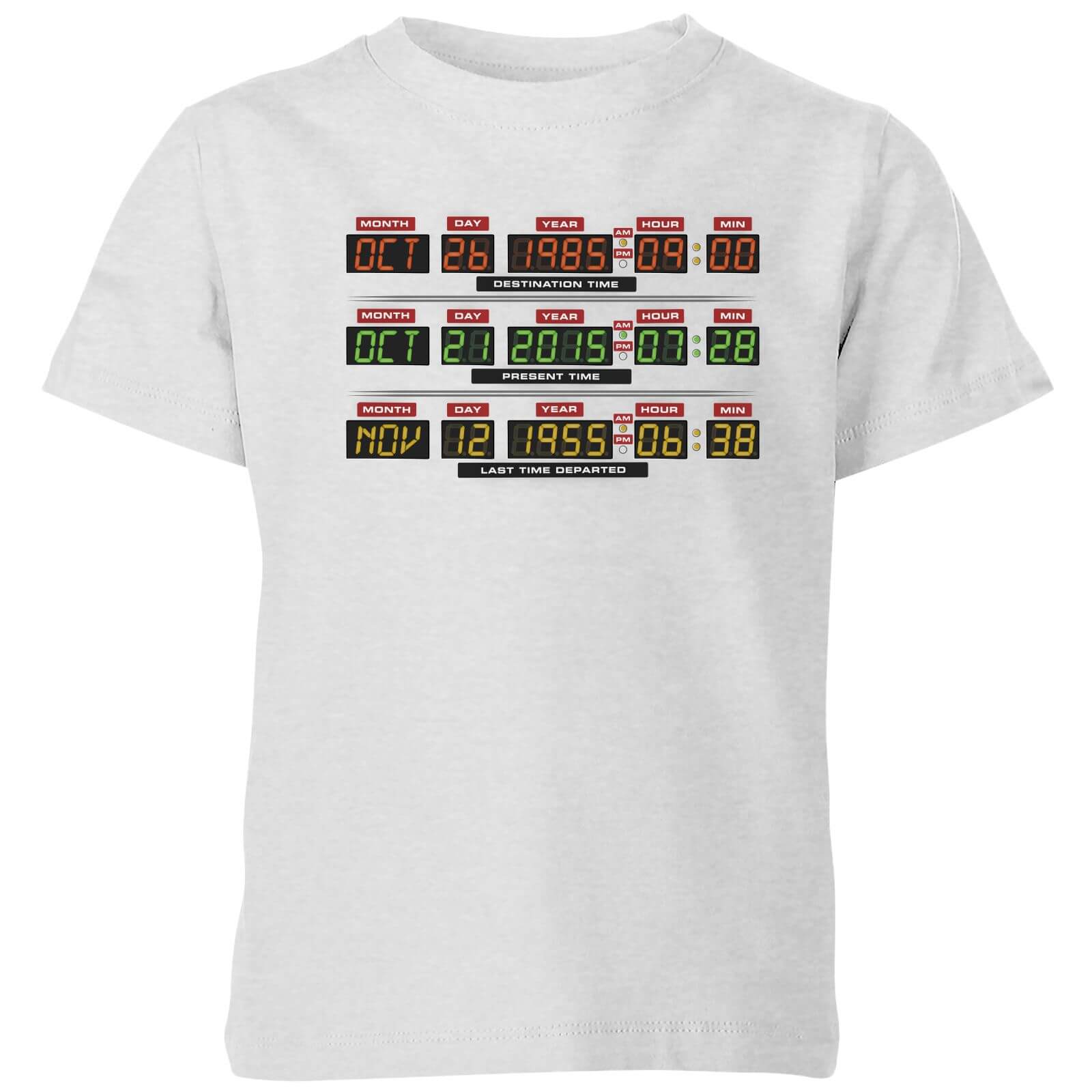 Back To The Future Destination Clock Kids' T-Shirt - Grey - 7-8 Years - Grey