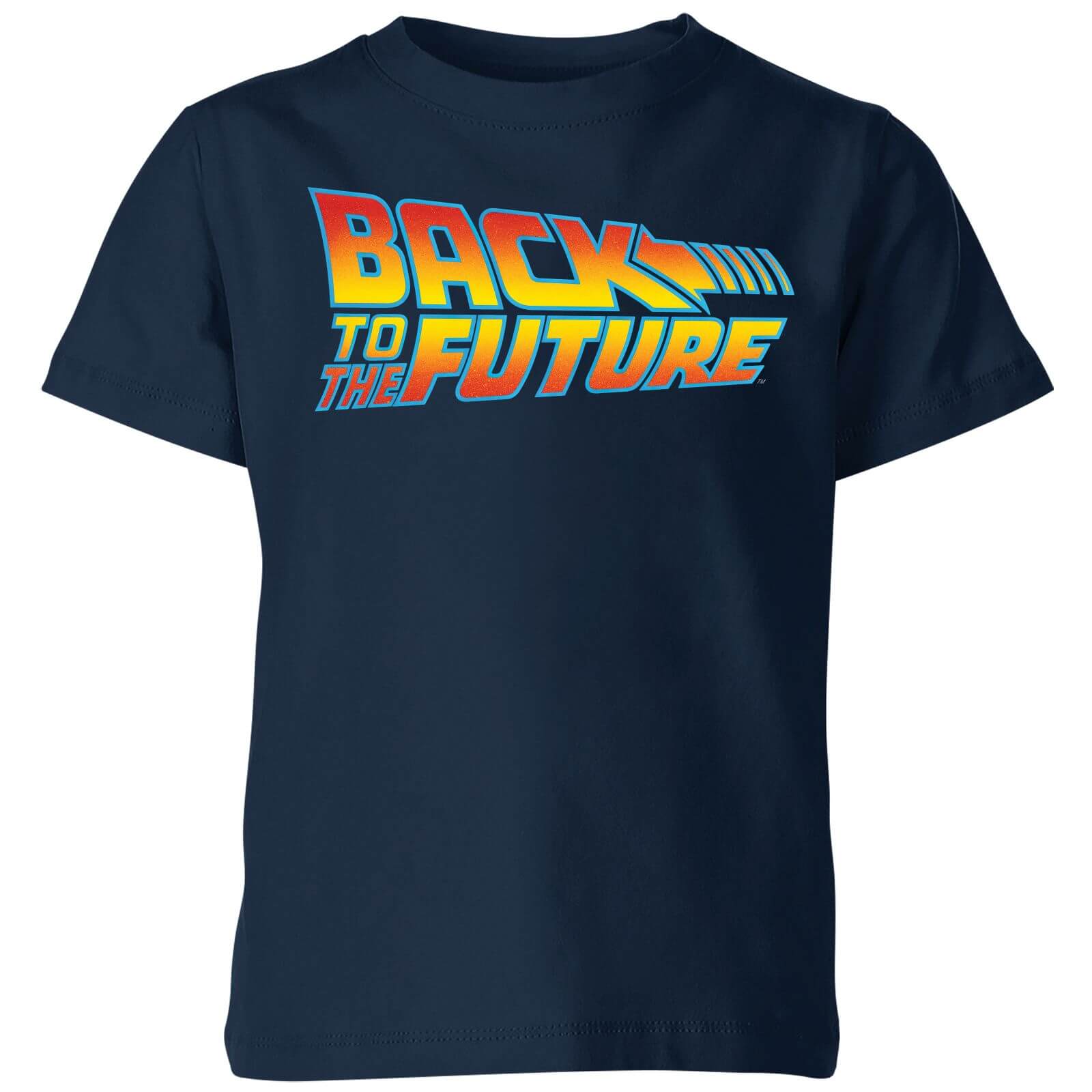 

Back To The Future Classic Logo Kids' T-Shirt - Navy - 3-4 Anni - Blu Navy
