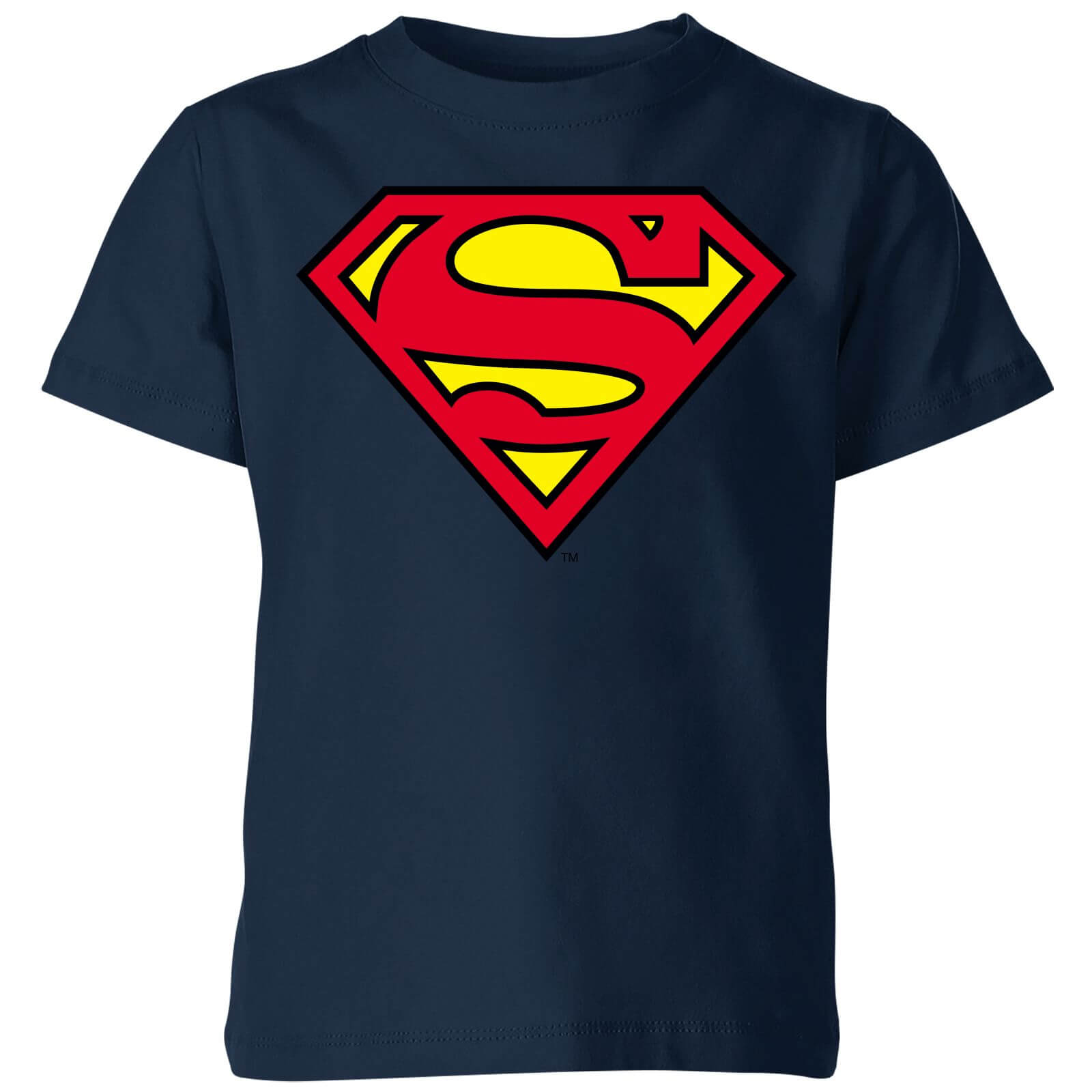 

Official Superman Shield Kids' T-Shirt - Navy - 3-4 Anni - Blu Navy