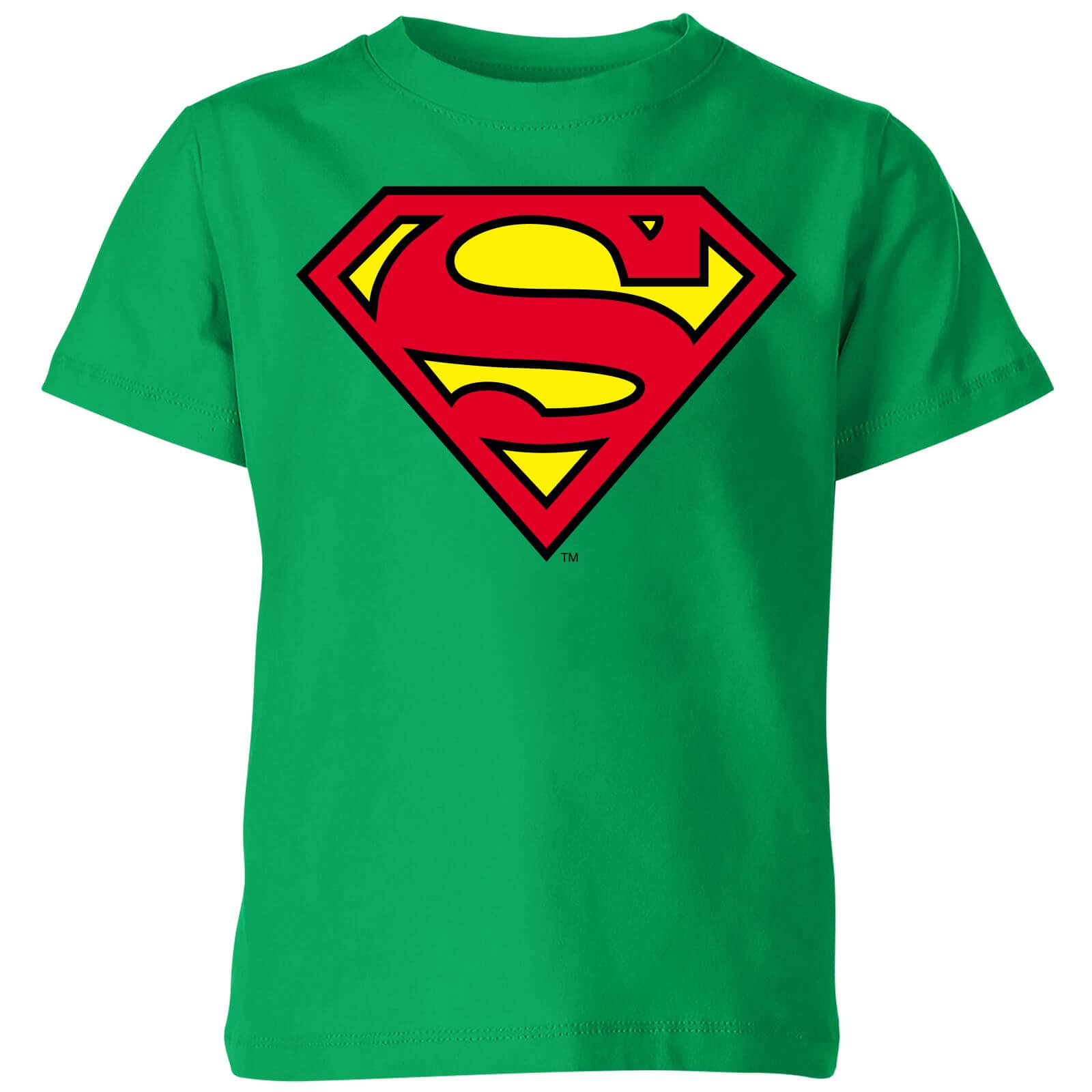 

Official Superman Shield Kids' T-Shirt - Green - 3-4 Anni - Verde