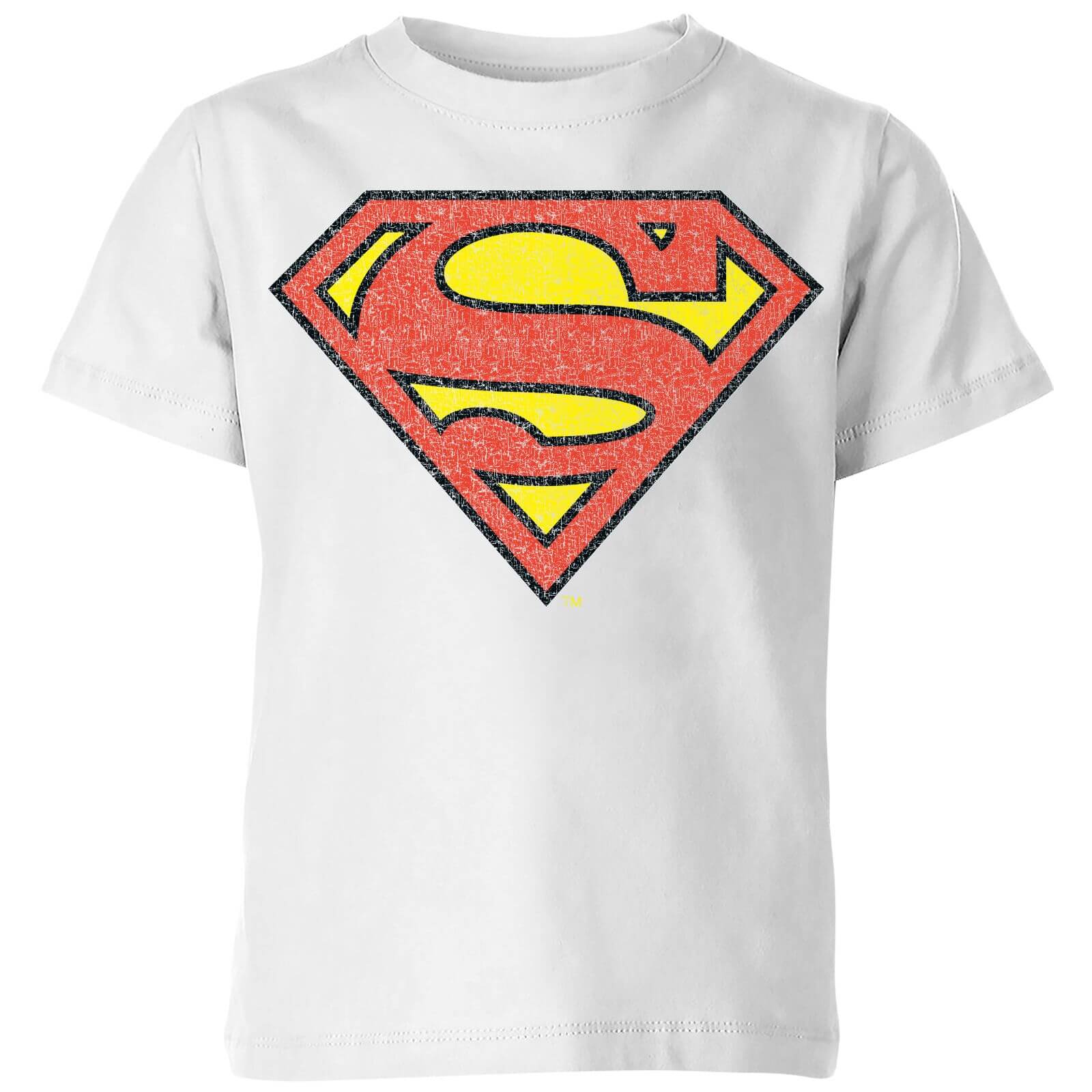 

Official Superman Crackle Logo Kids' T-Shirt - White - 3-4 Anni - Bianco