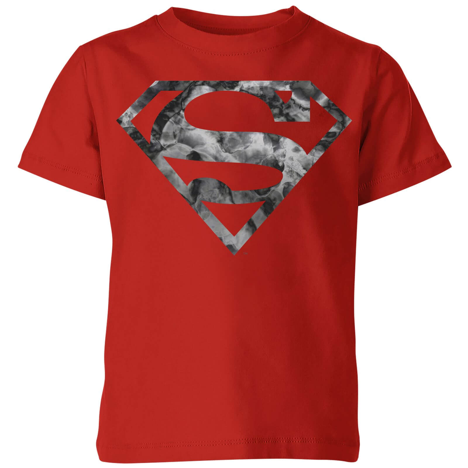 Marble Superman Logo Kids' T-Shirt - Red - 98/104 (3-4 jaar)