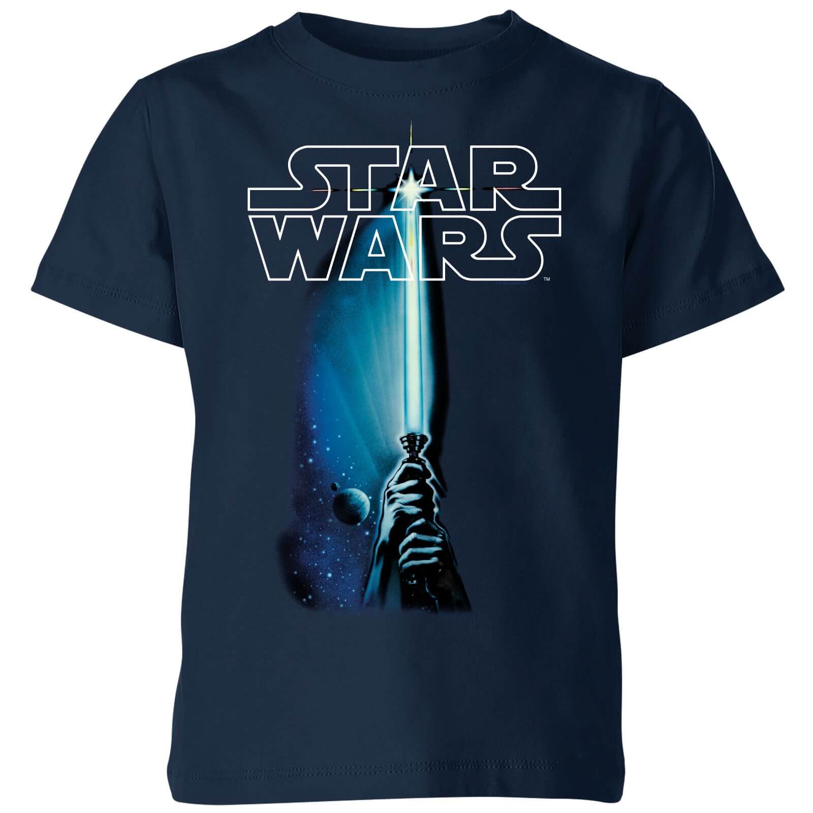 

Star Wars Classic Lightsaber Kids' T-Shirt - Navy - 3-4 Anni - Blu Navy