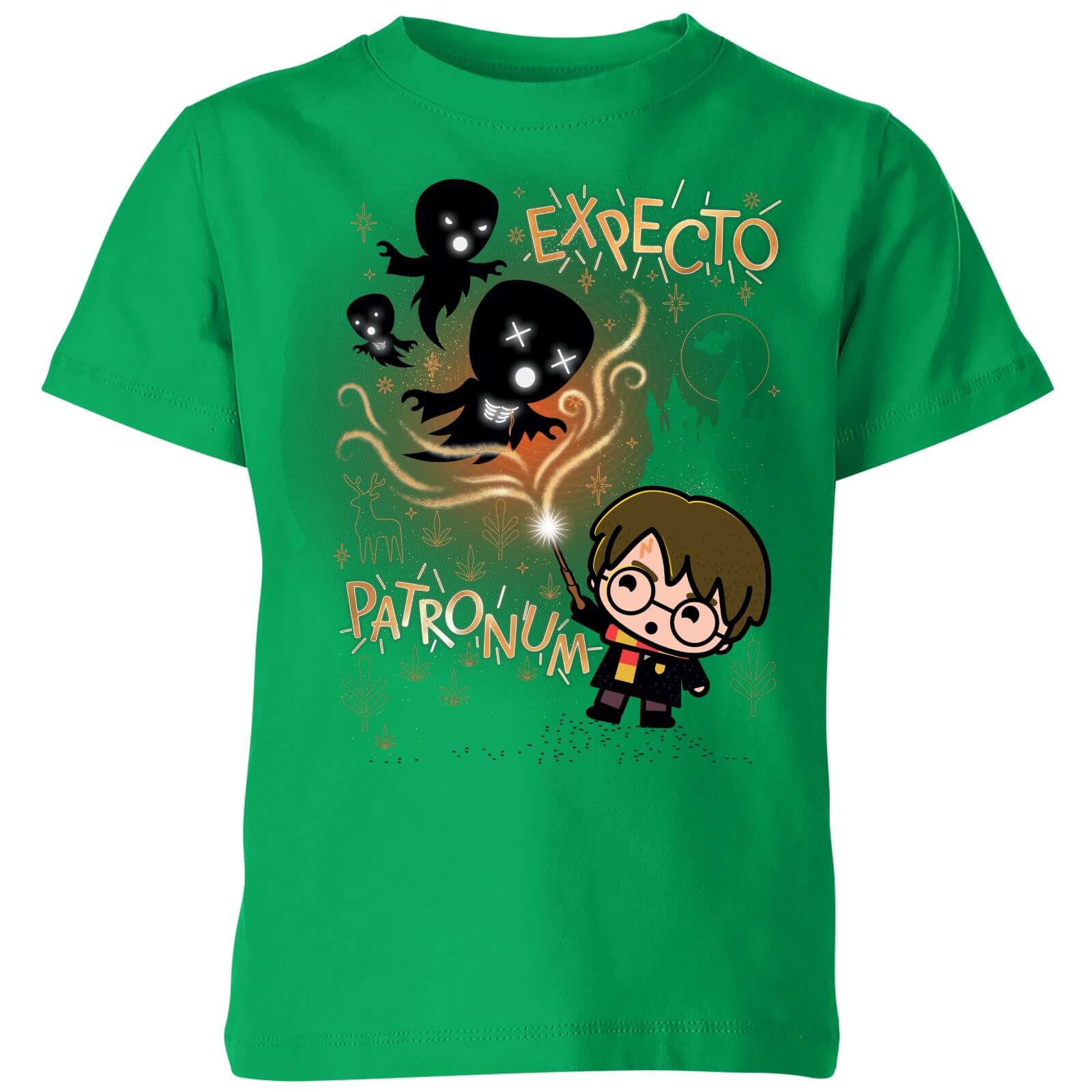 

Harry Potter Kids Expecto Patronum Kids' T-Shirt - Green - 3-4 Anni - Verde