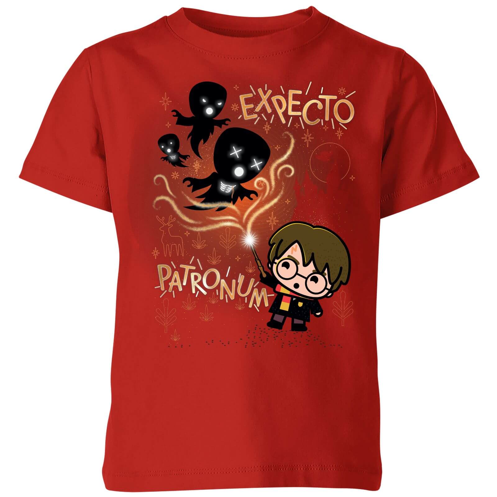 

Harry Potter Kids Expecto Patronum Kids' T-Shirt - Red - 3-4 Anni - Rosso