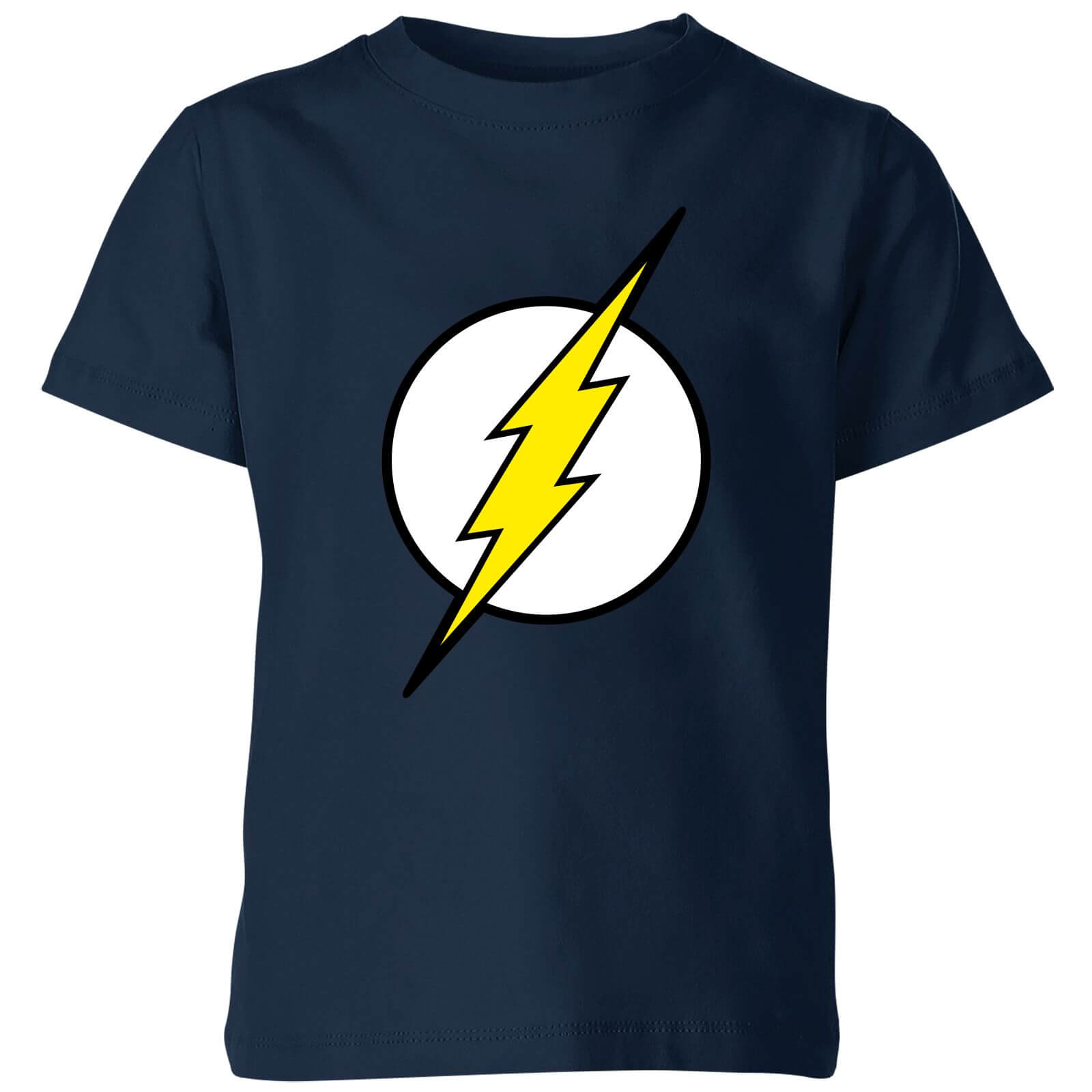 Justice League Flash Logo Kids' T-Shirt - Navy - 11-12 Anni - Blu Navy