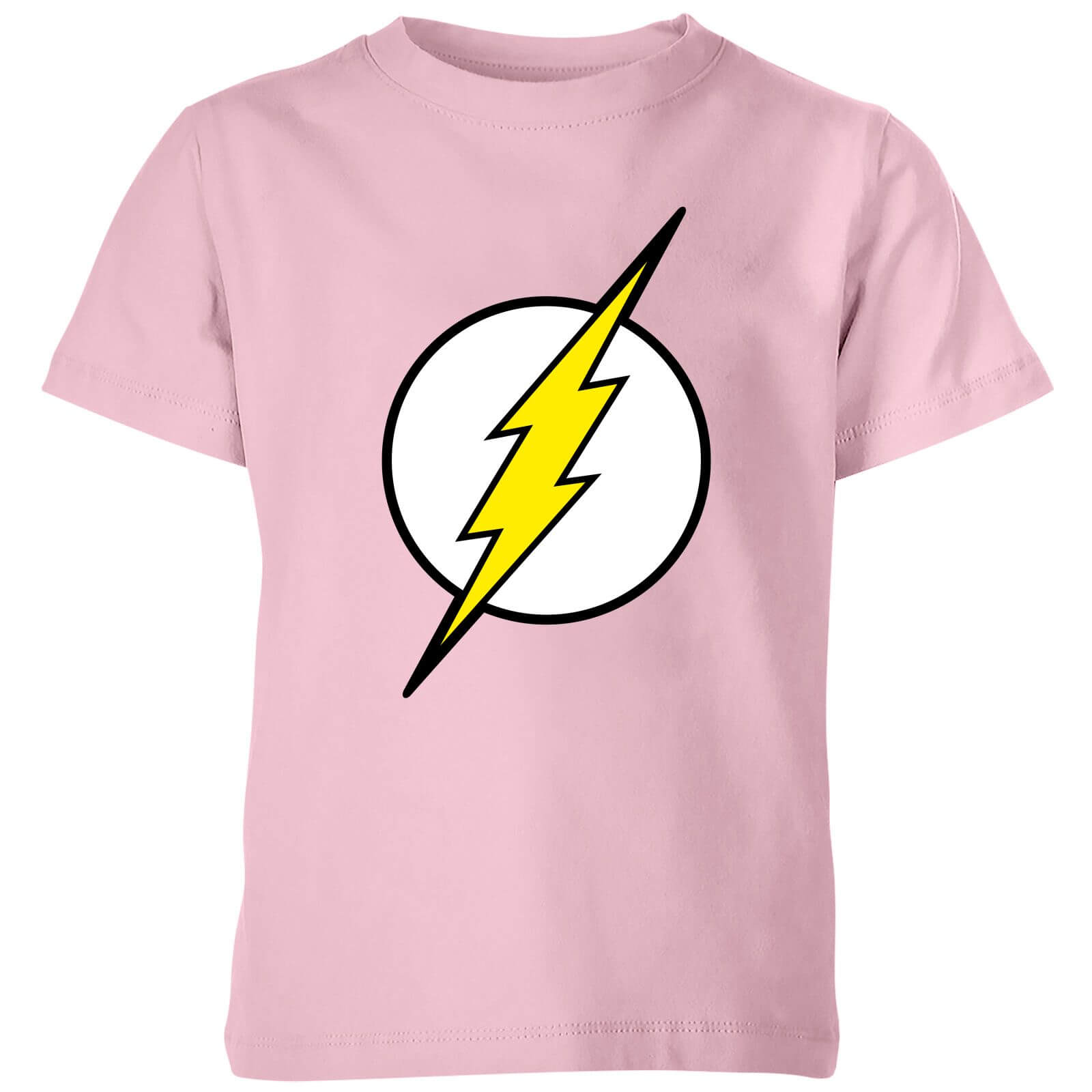 Justice League Flash Logo Kids' T-Shirt - Baby Pink - 7-8 Years - Baby Pink