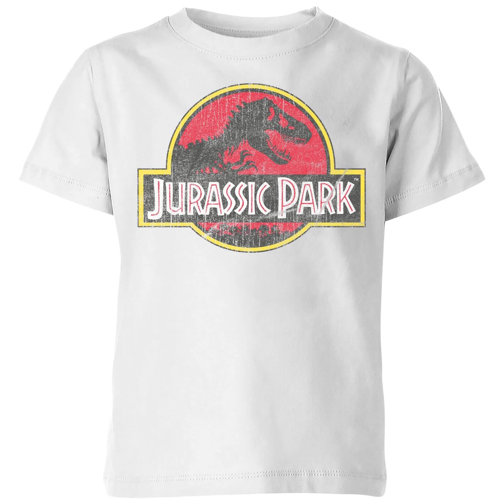 

Jurassic Park Logo Vintage Kids' T-Shirt - White - 3-4 Anni - Bianco