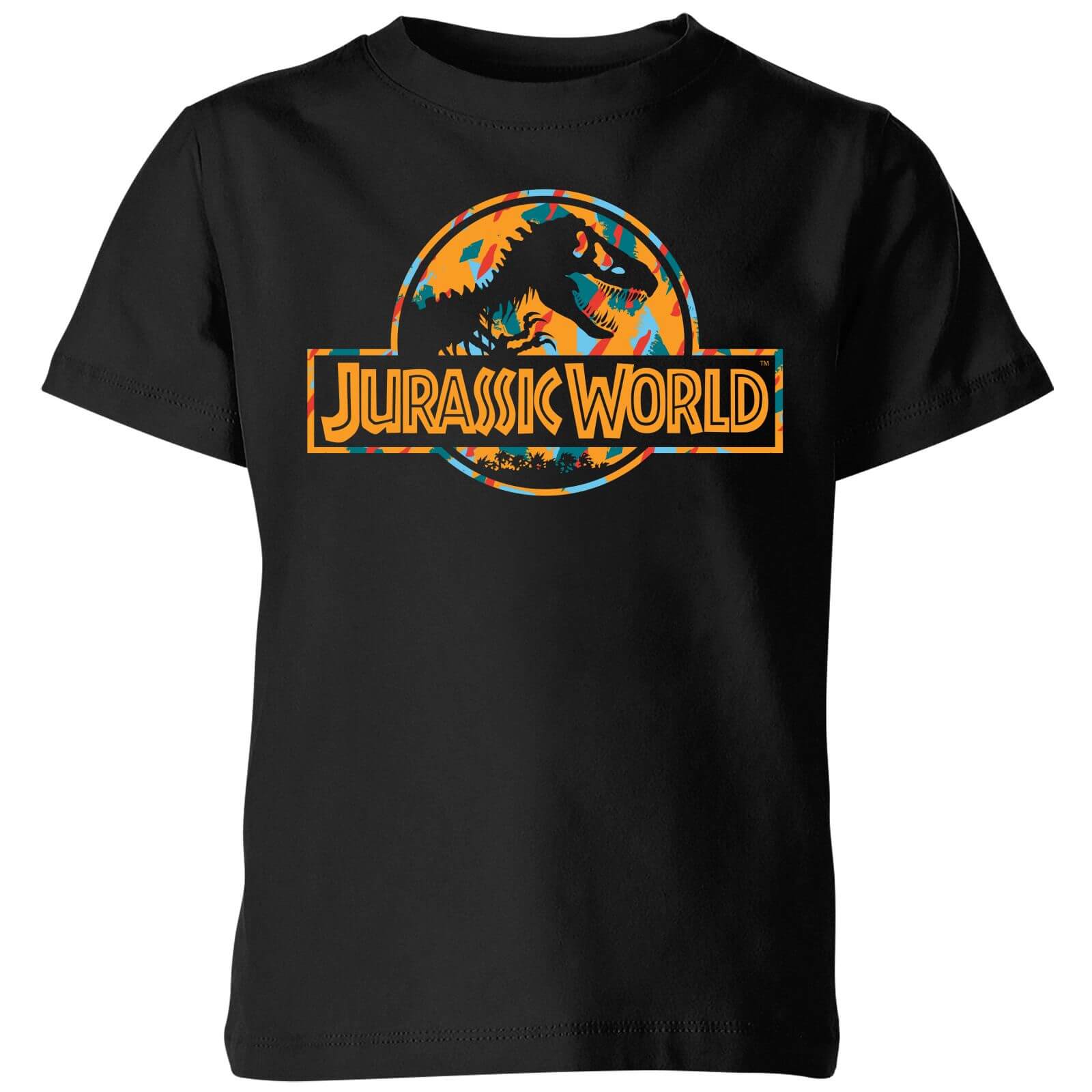 

Jurassic Park Logo Tropical Kids' T-Shirt - Black - 3-4 Anni - Nero