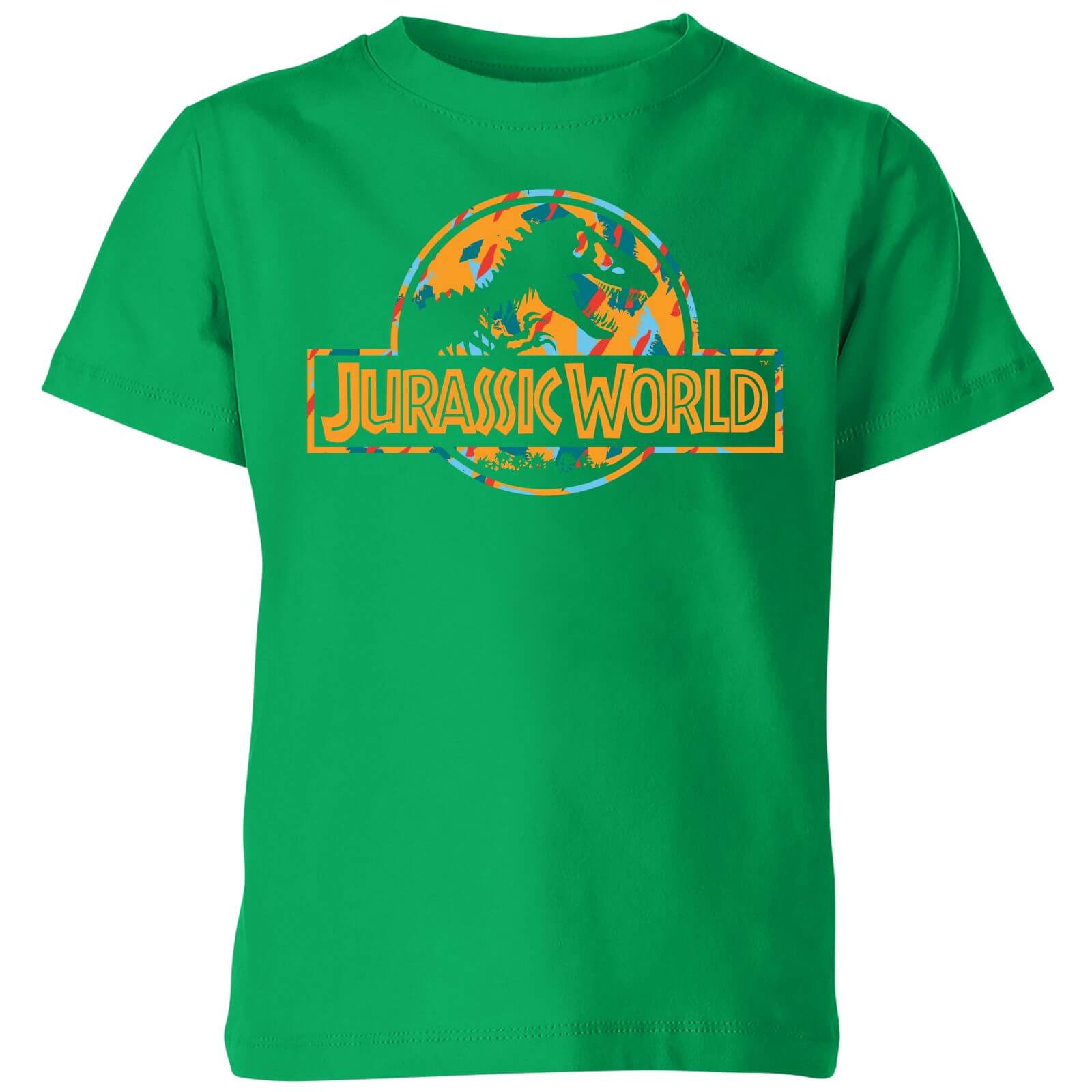 

Jurassic Park Logo Tropical Kids' T-Shirt - Green - 3-4 Anni - Verde