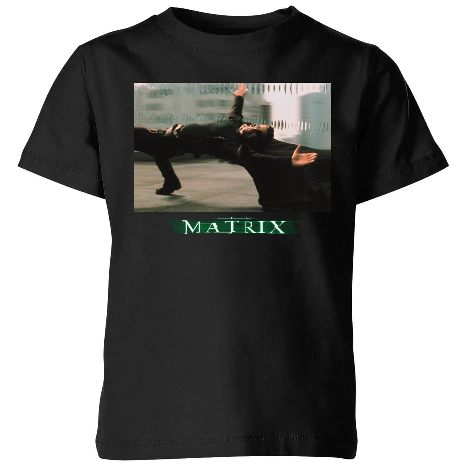 Matrix Bullet Time Kids%27 T-Shirt - Black - 9-10 Jahre - Schwarz
