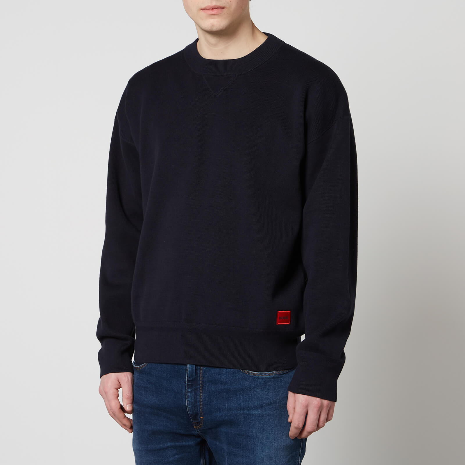 HUGO Sweator Logo-Appliqued Cotton Jumper