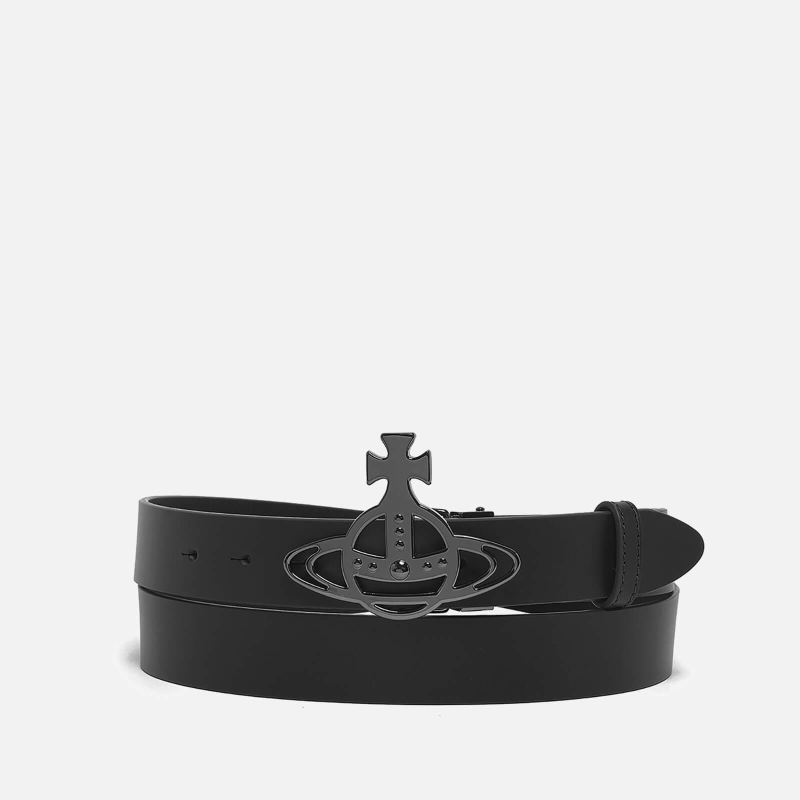 Vivienne Westwood Line Orb Logo-Embellishment Leather Belt