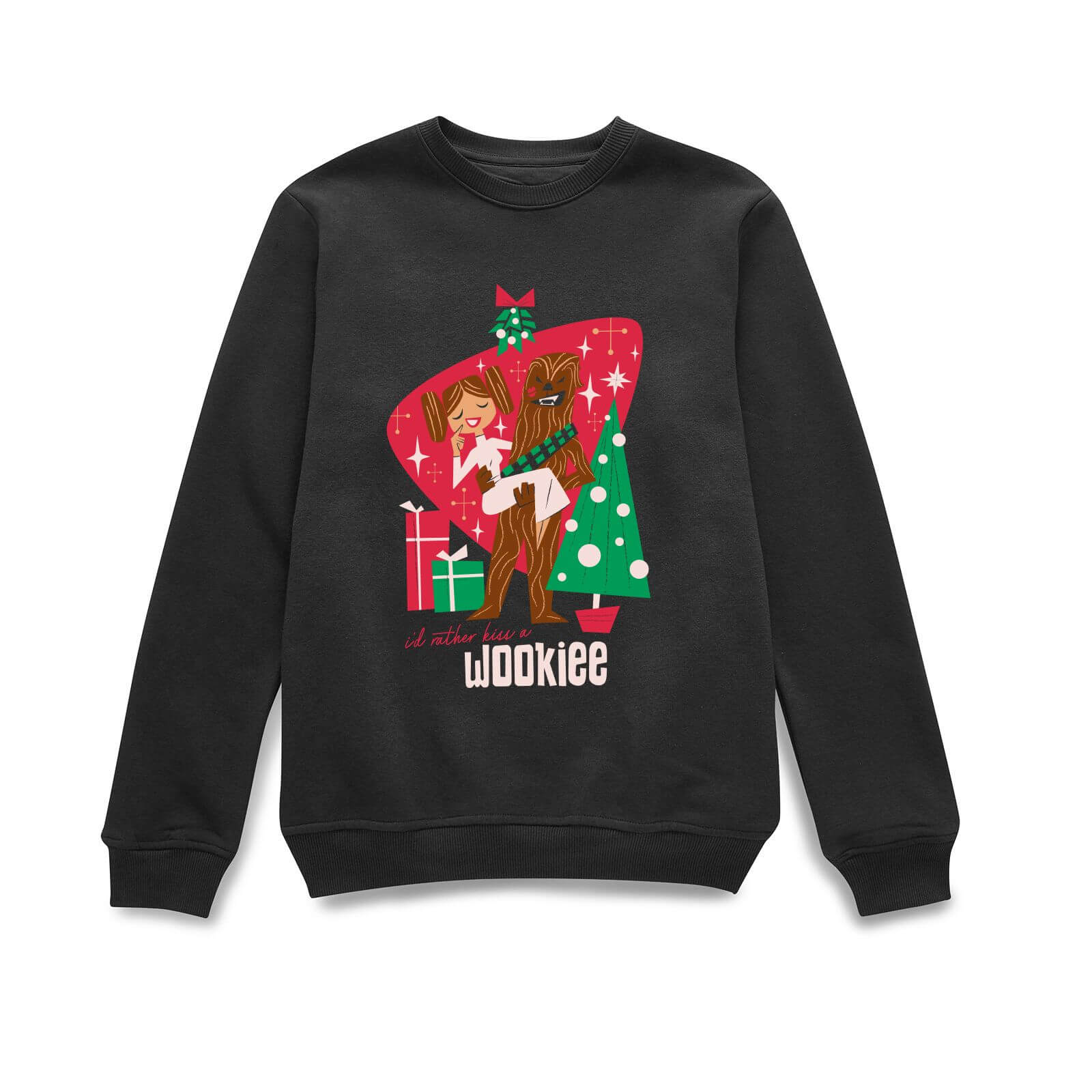 Star Wars Rather Kiss A Wookie Christmas Jumper - Black - XXL - Nero