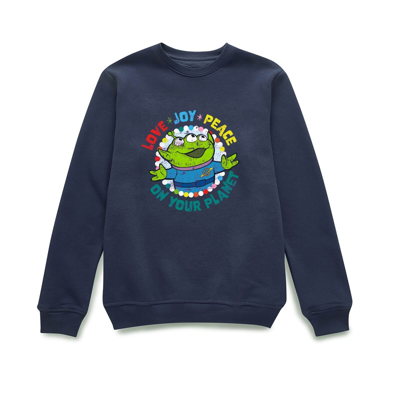 

Disney Love, Joy, Peace Christmas Jumper - Navy - S - Blu Navy