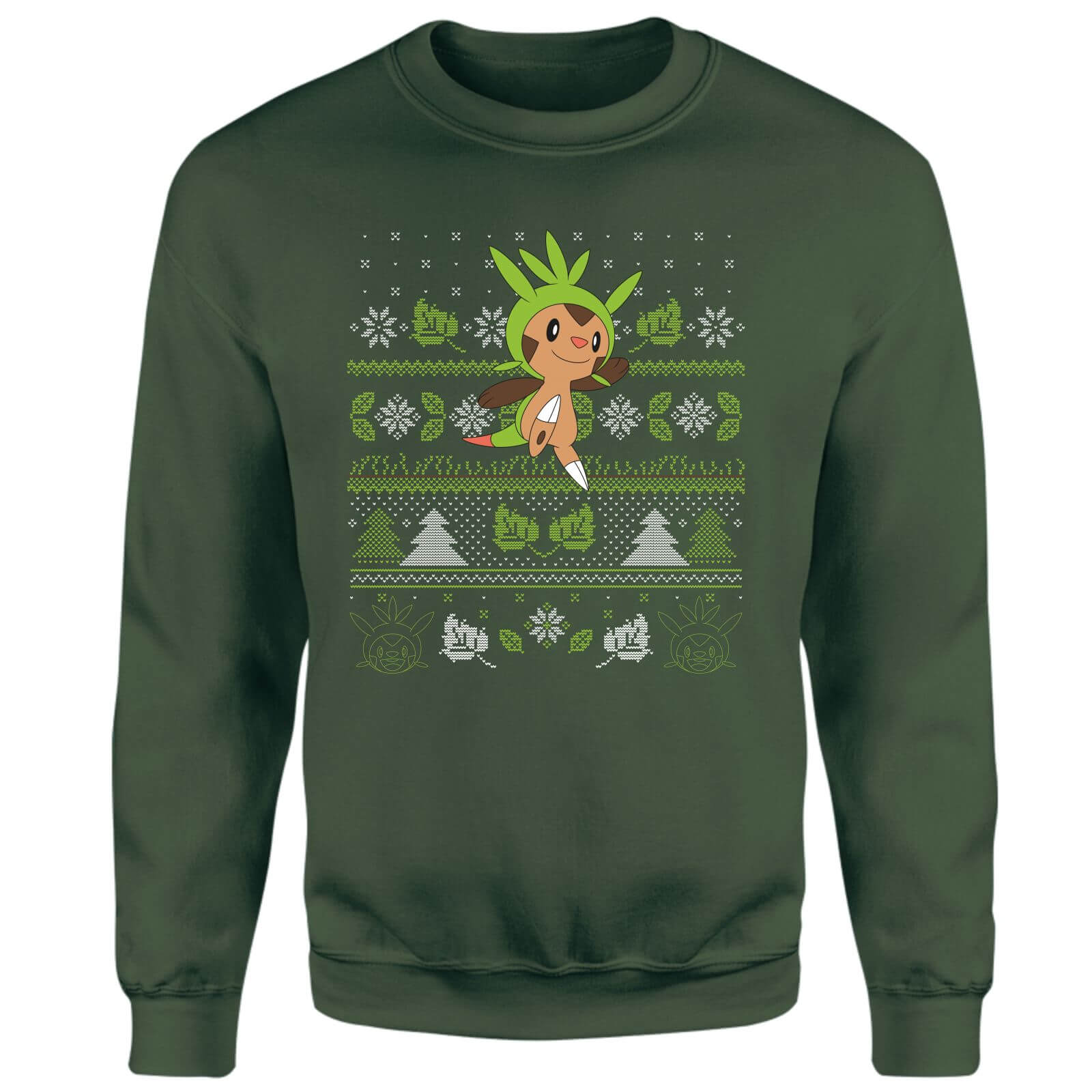 

Pokemon Chespin Christmas Christmas Jumper - Green - S - Verde