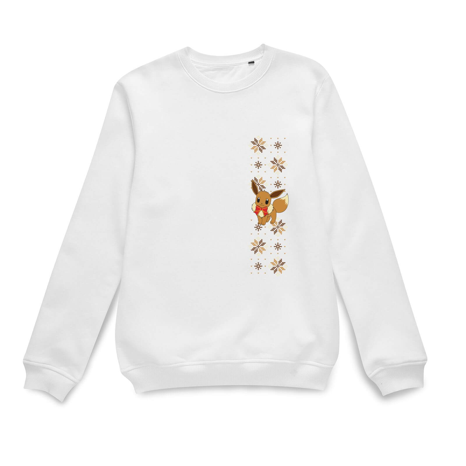 

Pokemon Eve Bow Tie Christmas Jumper - White - L - Bianco