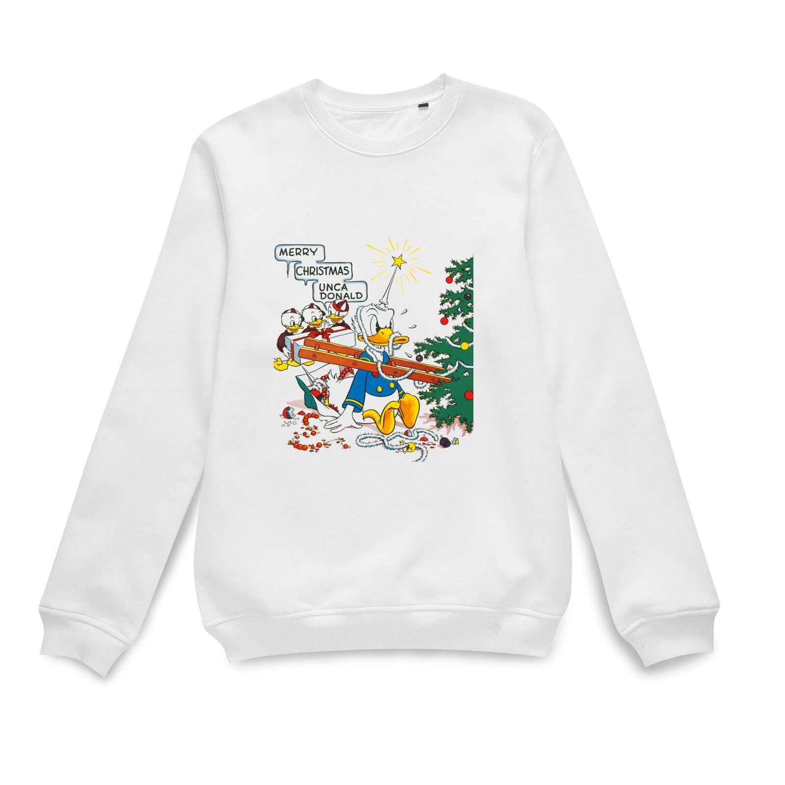 

Disney Uncle Donald Christmas Jumper - White - M - Bianco