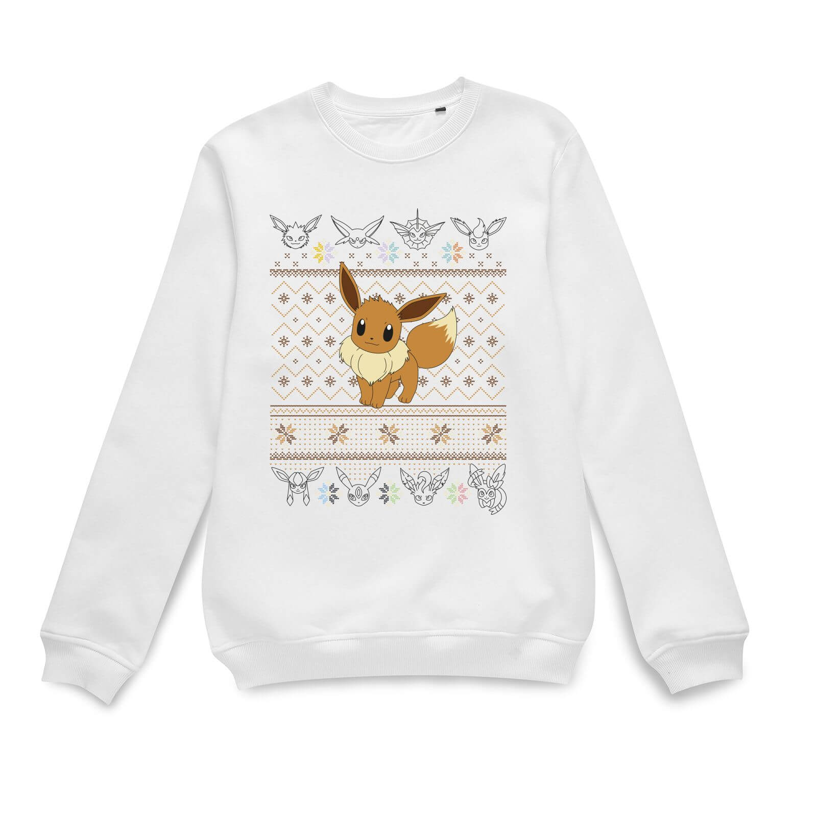 

Pokemon Eevee Christmas Jumper - White - XS - Bianco