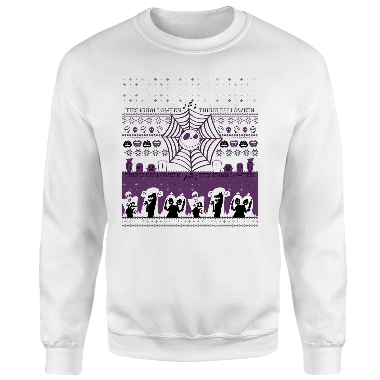 

Disney This Is Halloween Christmas Jumper - White - XS - Bianco