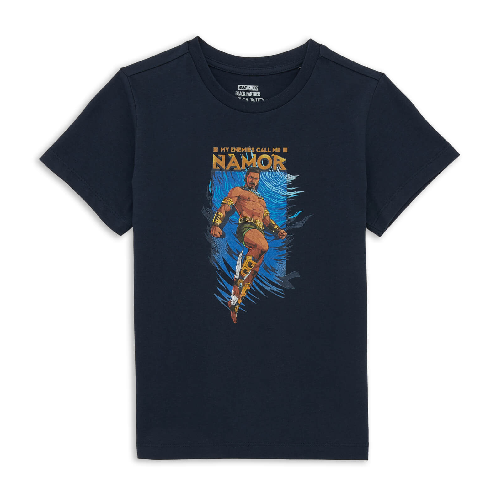 Wakanda Forever Namor Kids' T-Shirt - Navy - 5-6 Years - Navy