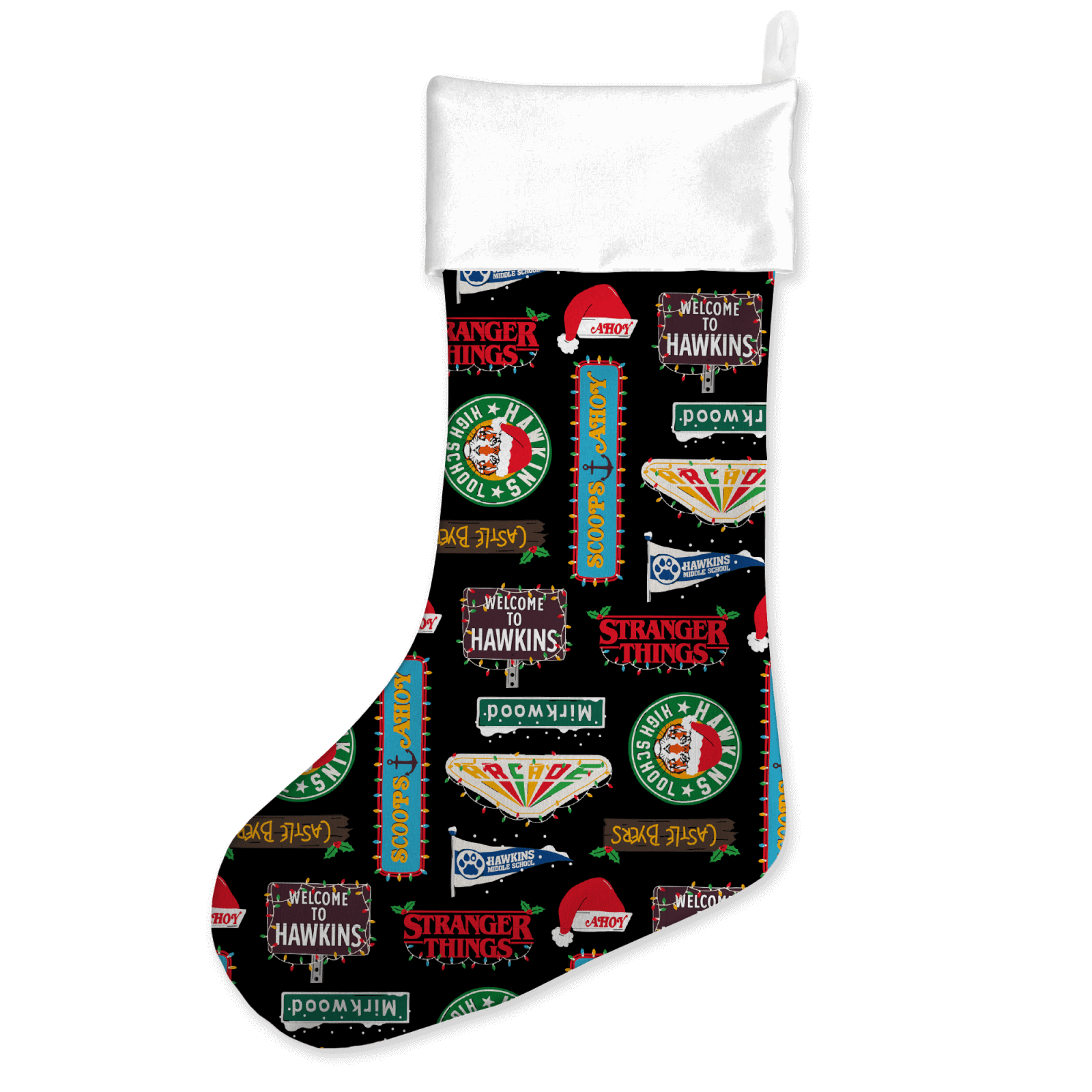 

Stranger Things Hawkins Christmas Stocking