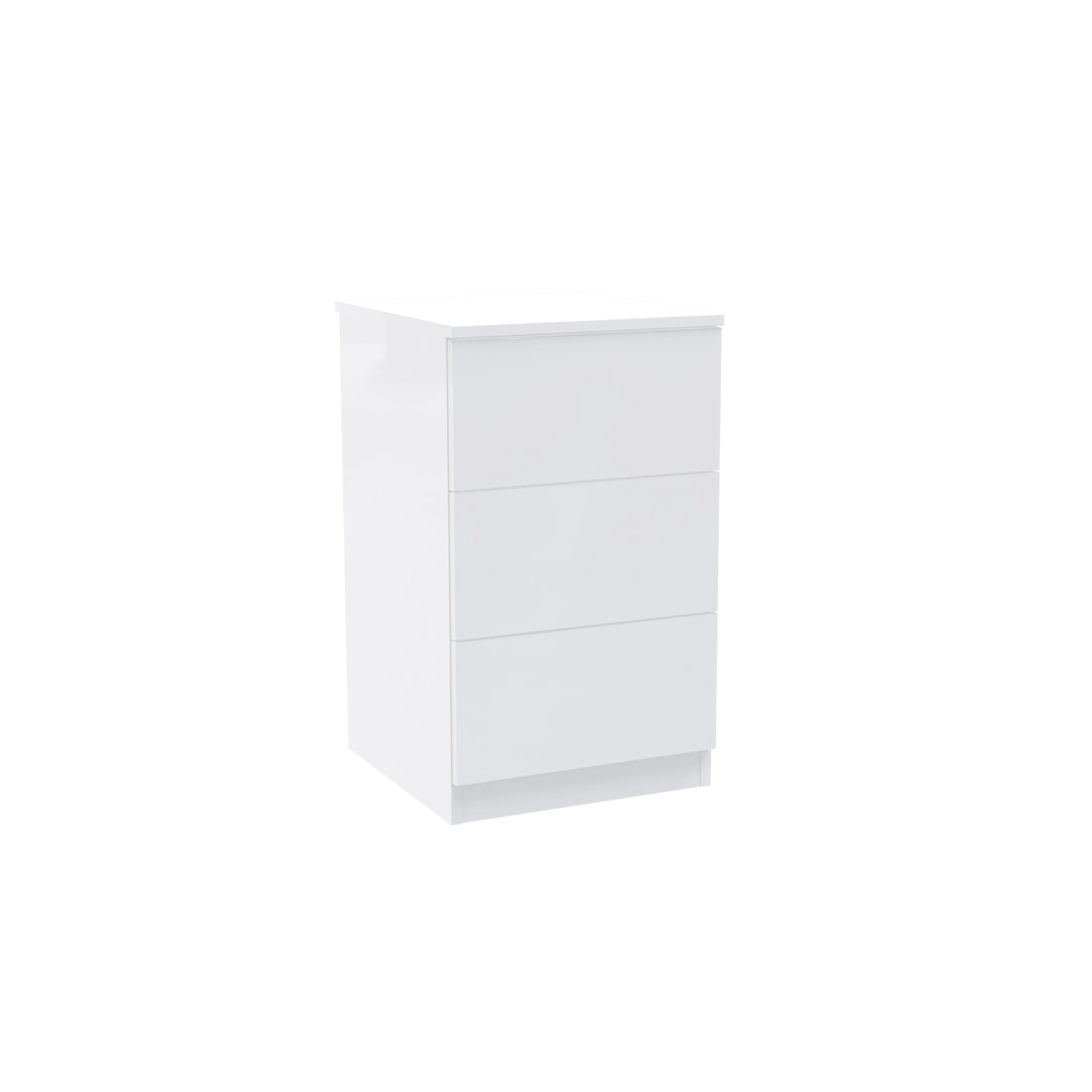 House Beautiful Honest Narrow Chest of Drawers - Gloss White Slab (W)450mm x (H)756mm
