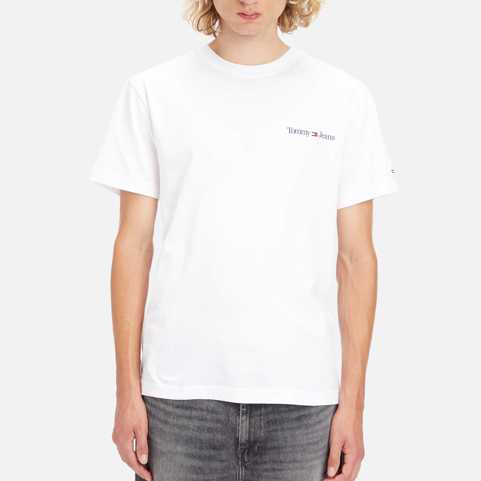 Tommy Jeans Classic Linear Logo-Printed Cotton T-Shirt