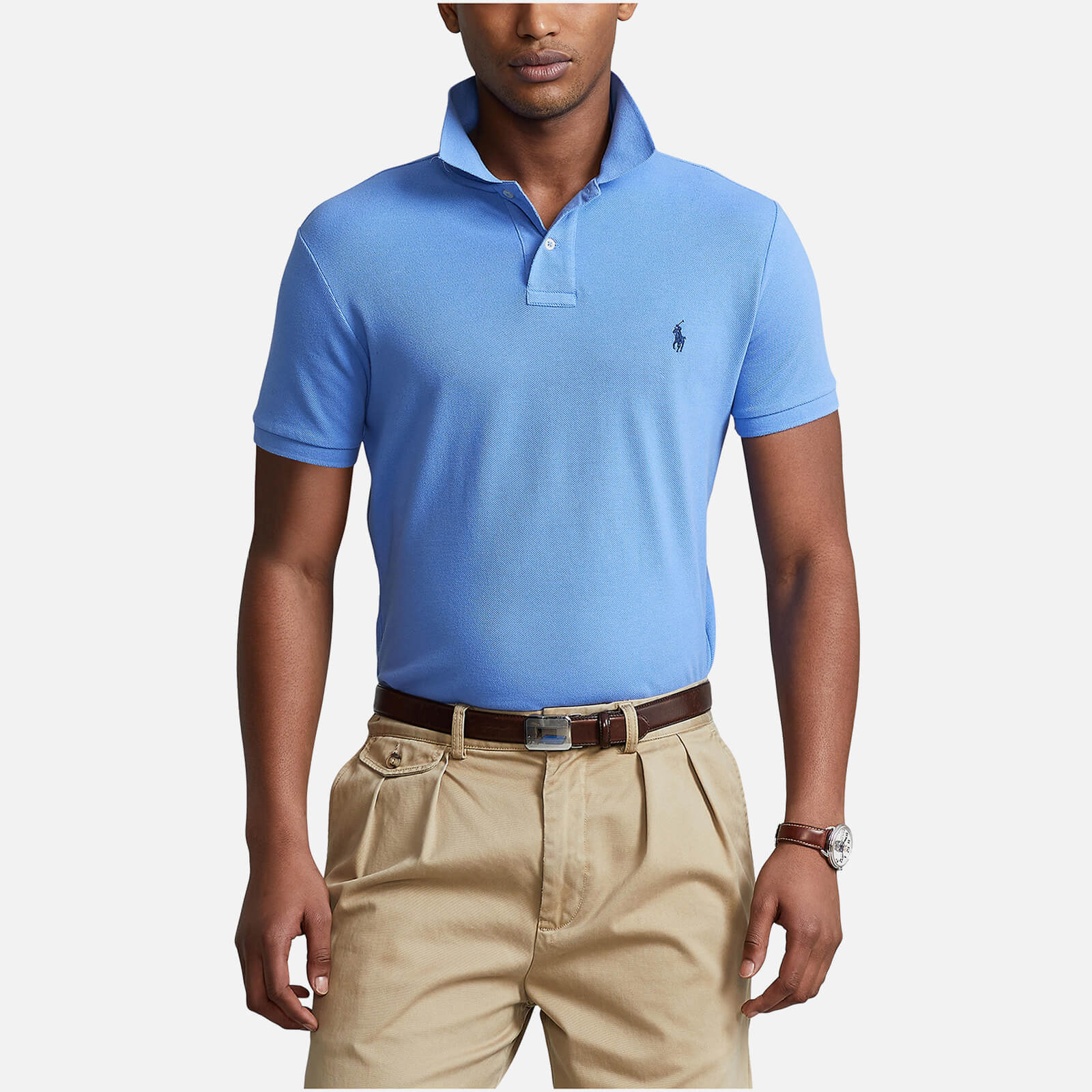 Polo Ralph Lauren Men's Custom Slim Fit Polo Shirt - Harbour Island Blue - S