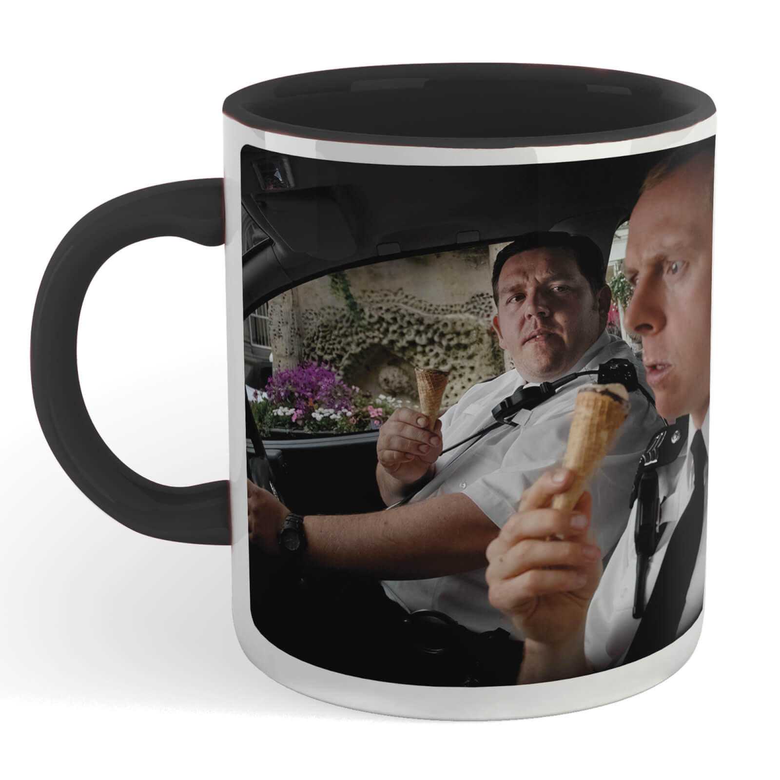 Hot Fuzz Ice Cream Scene Mug - Black