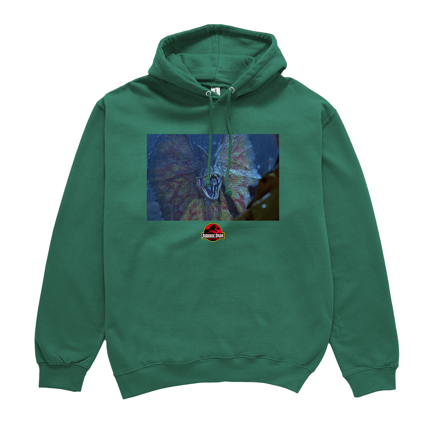 Jurassic Park Dilophosaurus Hoodie - Green - XL - Verde