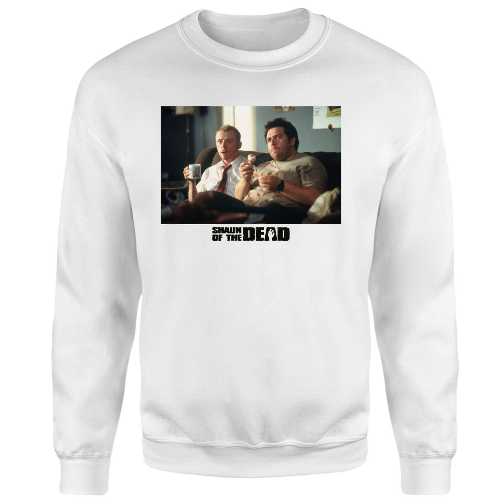 Shaun of the Dead Crisis Worsens Sweatshirt - White - L - Bianco